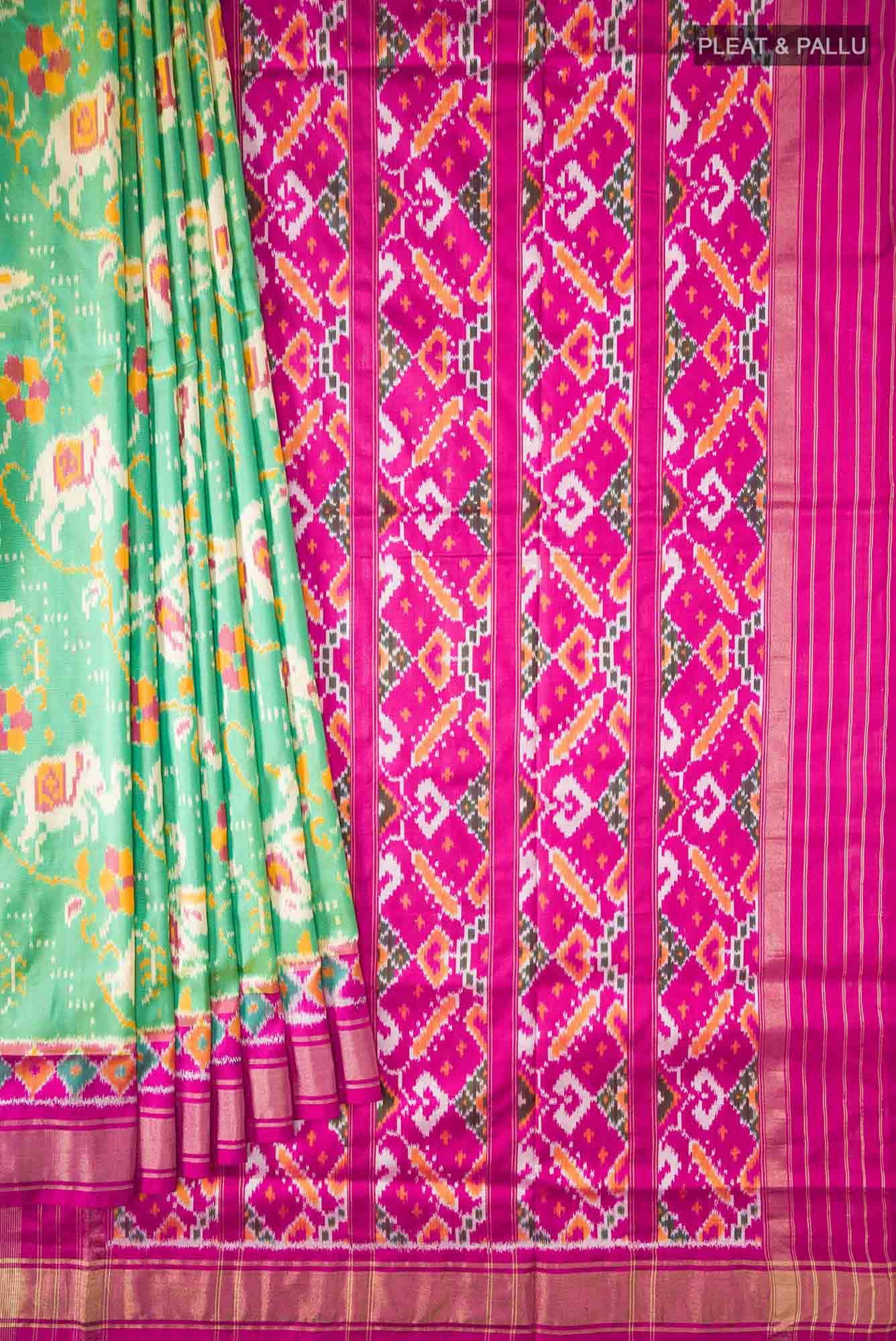 Green Pochampally Silk Saree