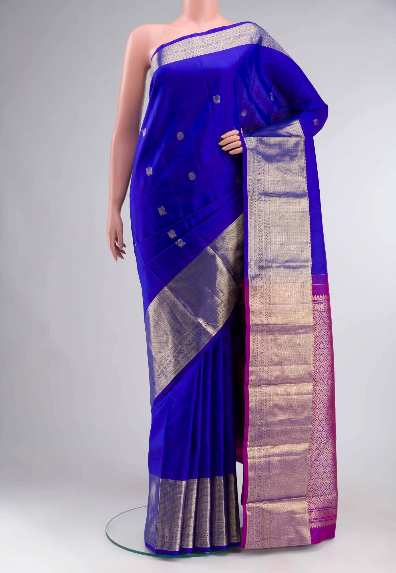 Blue Kanchipuram Silk Saree