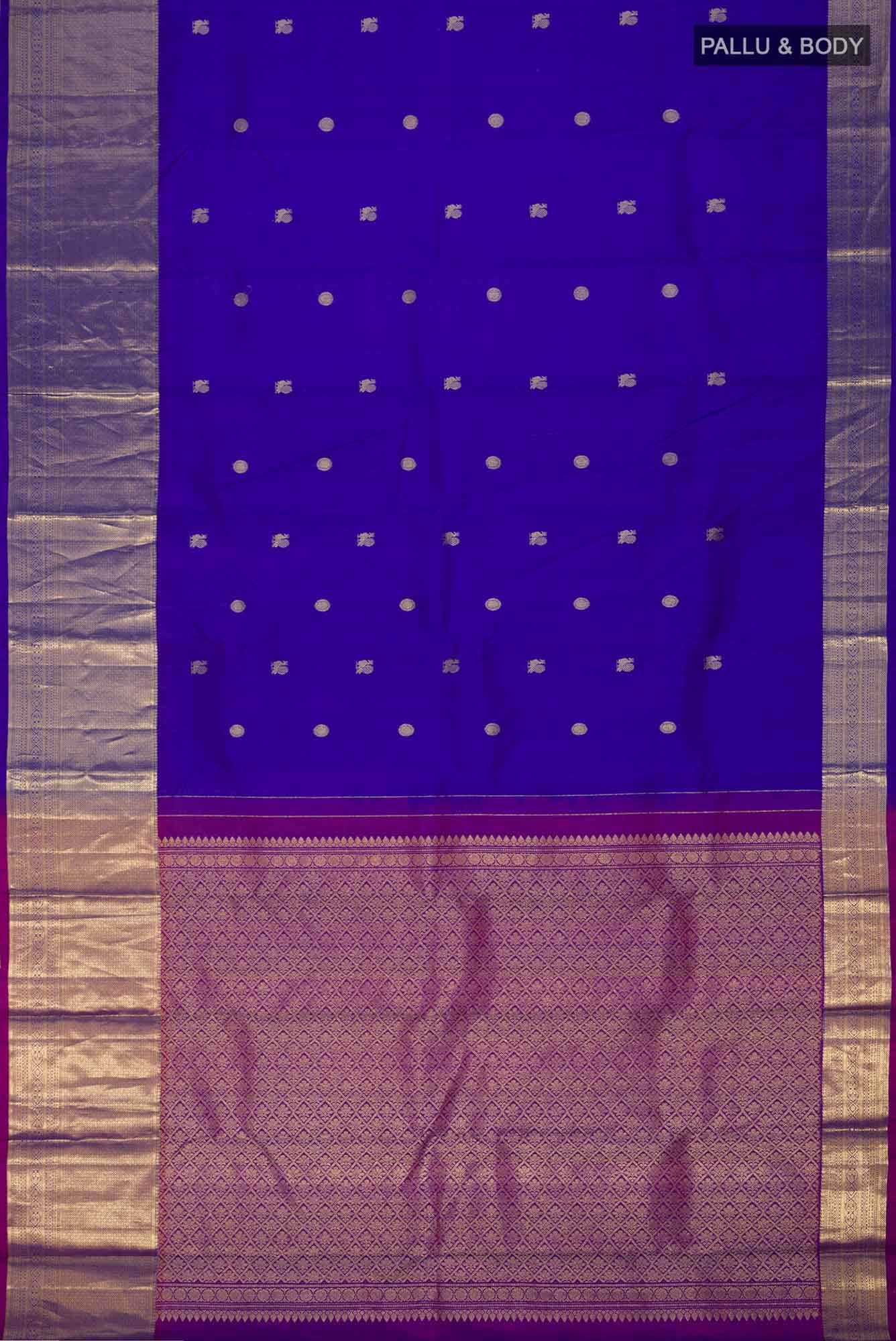 Blue Kanchipuram Silk Saree