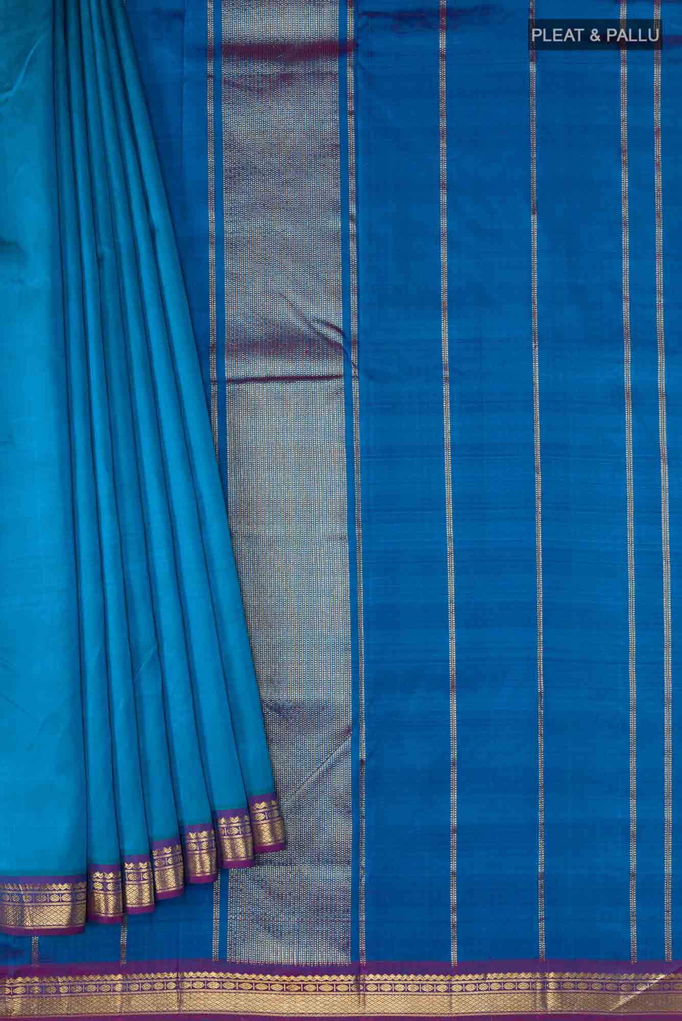 Blue Kanchipuram Silk Saree