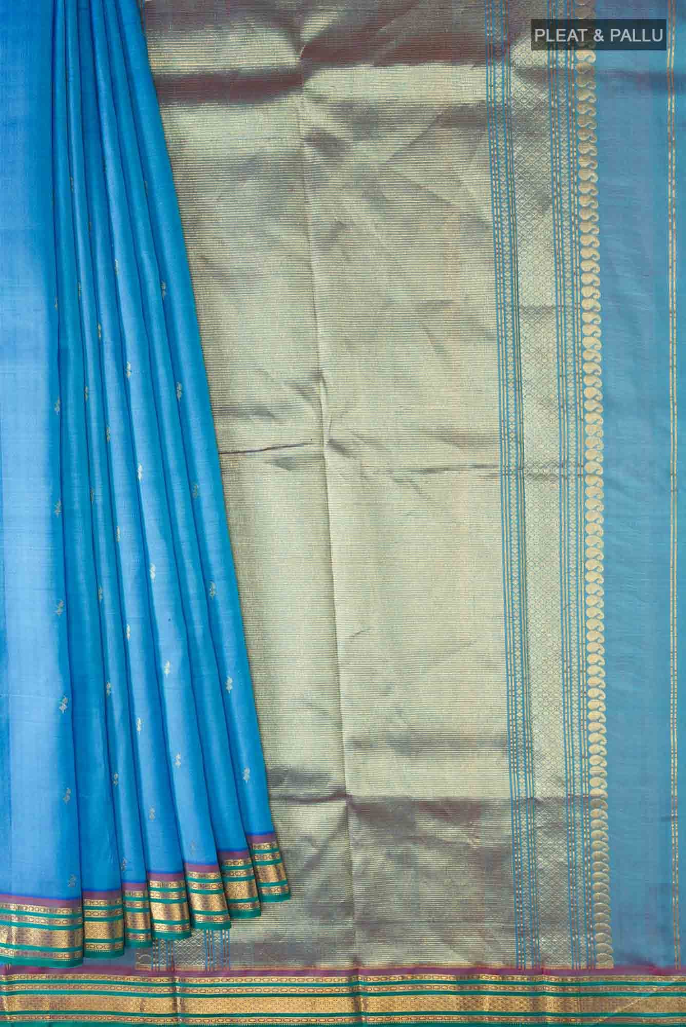 Blue Kanchipuram Silk Saree