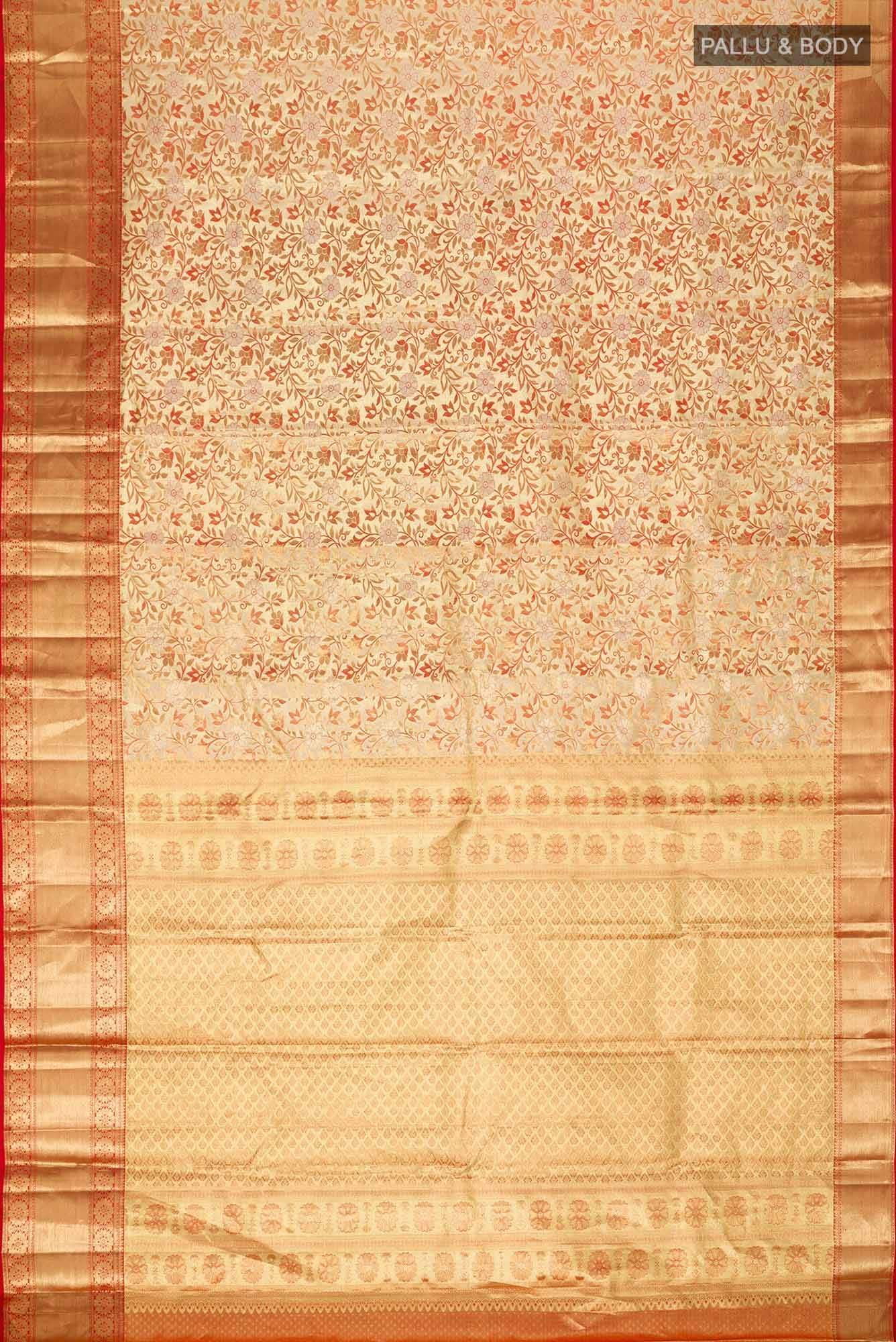 Gold Kanchipuram Silk Saree