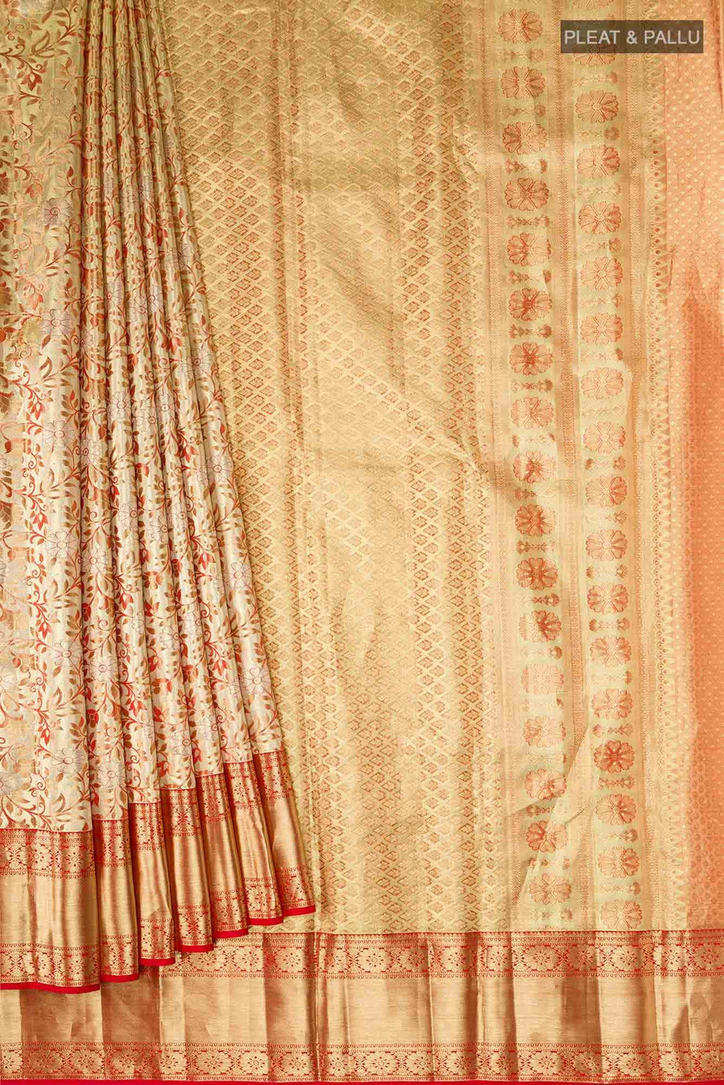 Gold Kanchipuram Silk Saree