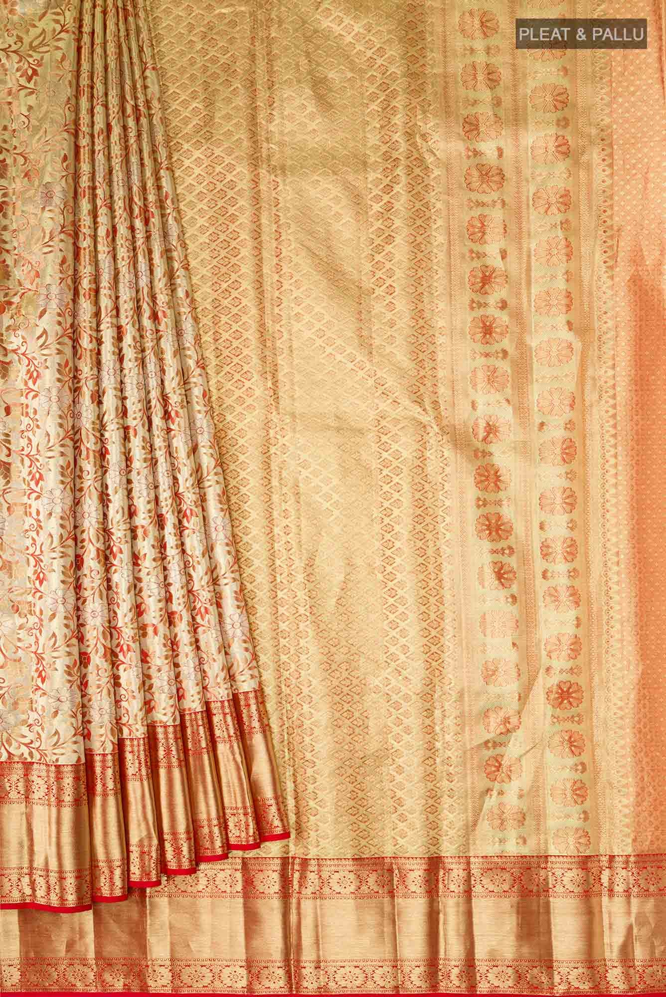 Gold Kanchipuram Silk Saree