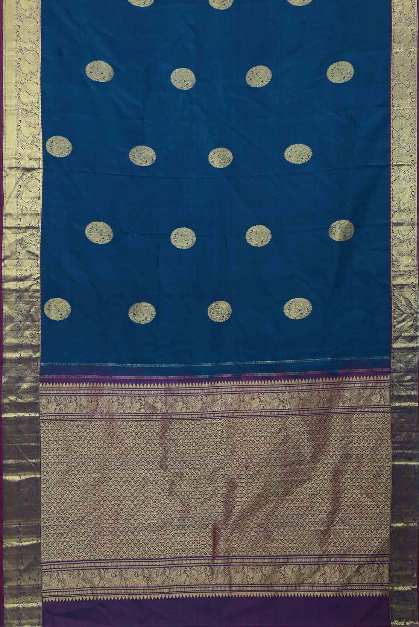 Blue Kanchipuram Silk Saree