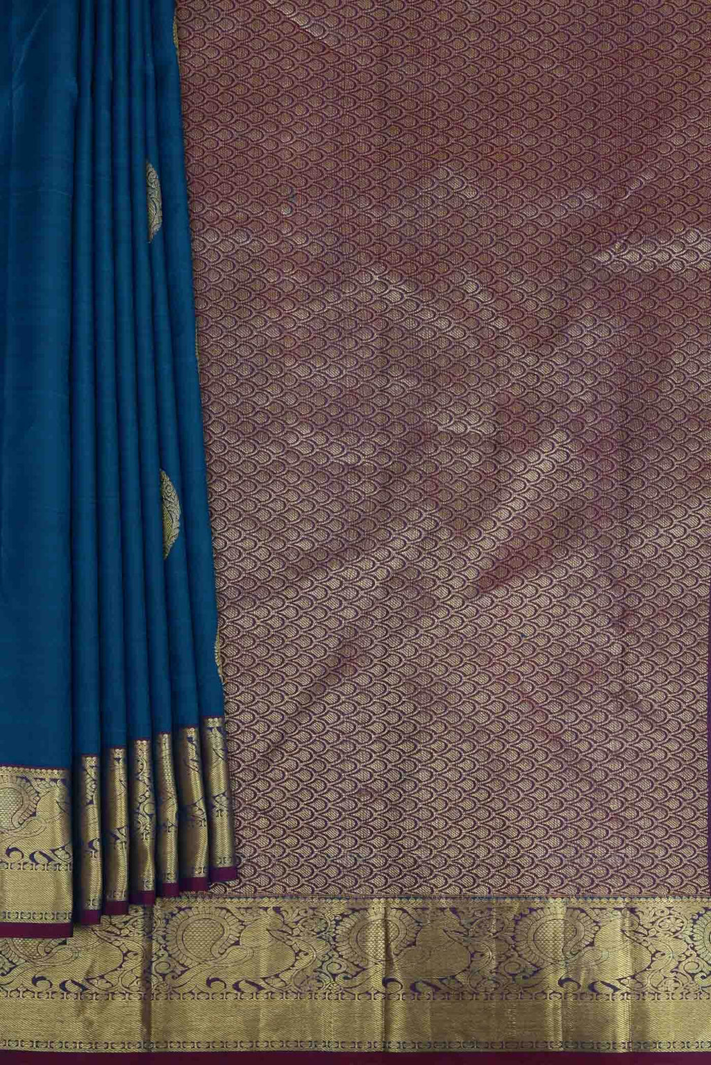 Blue Kanchipuram Silk Saree