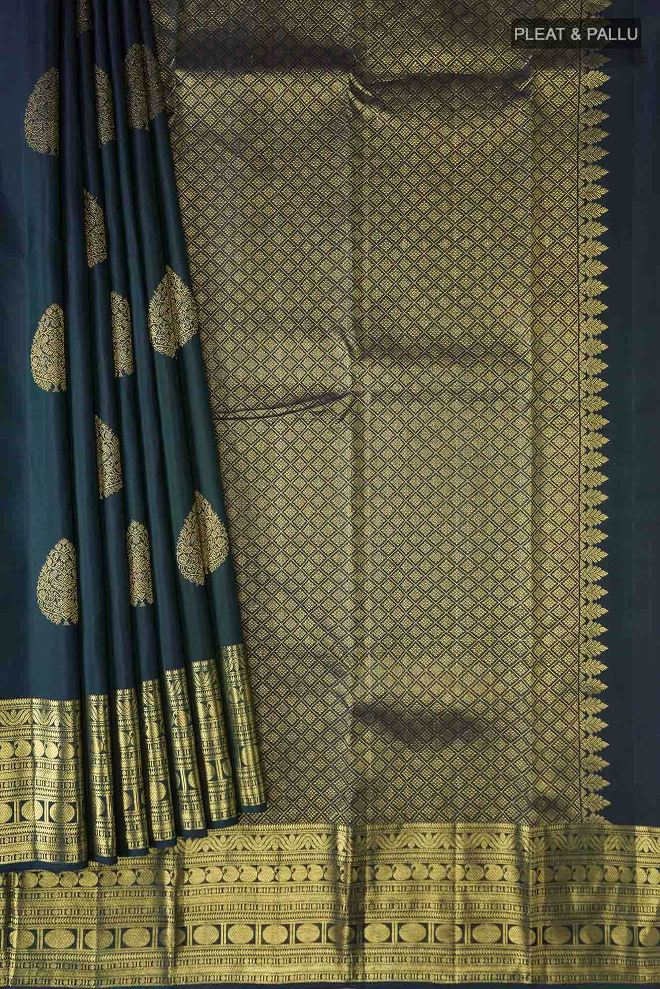 Blue Kanchipuram Silk Saree