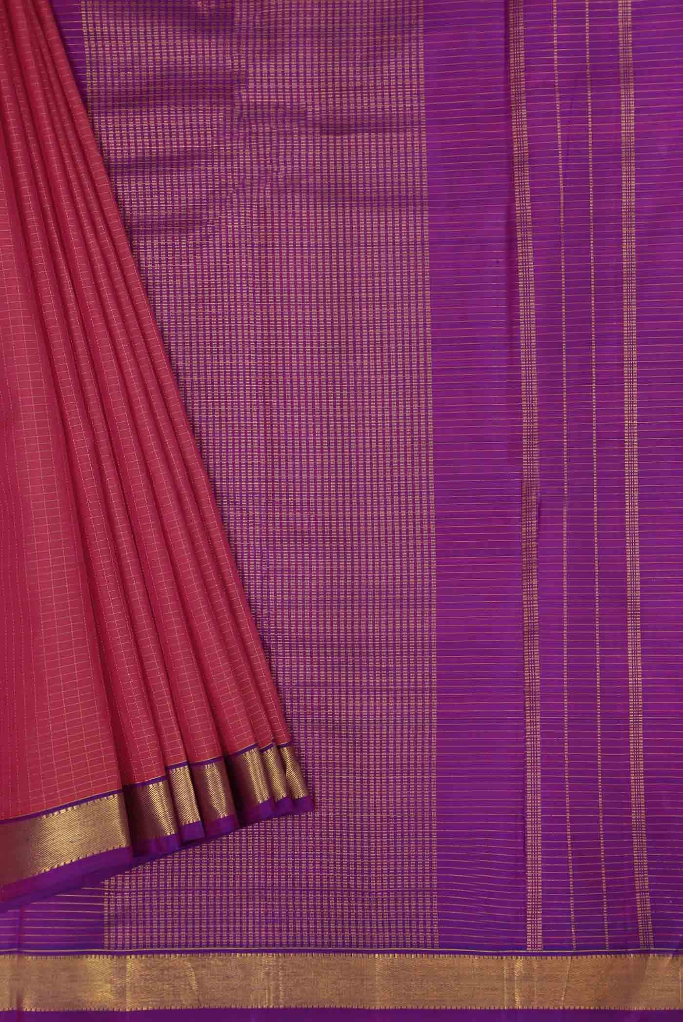 Pure Silk Pure Zari Pink Kanchipuram Saree