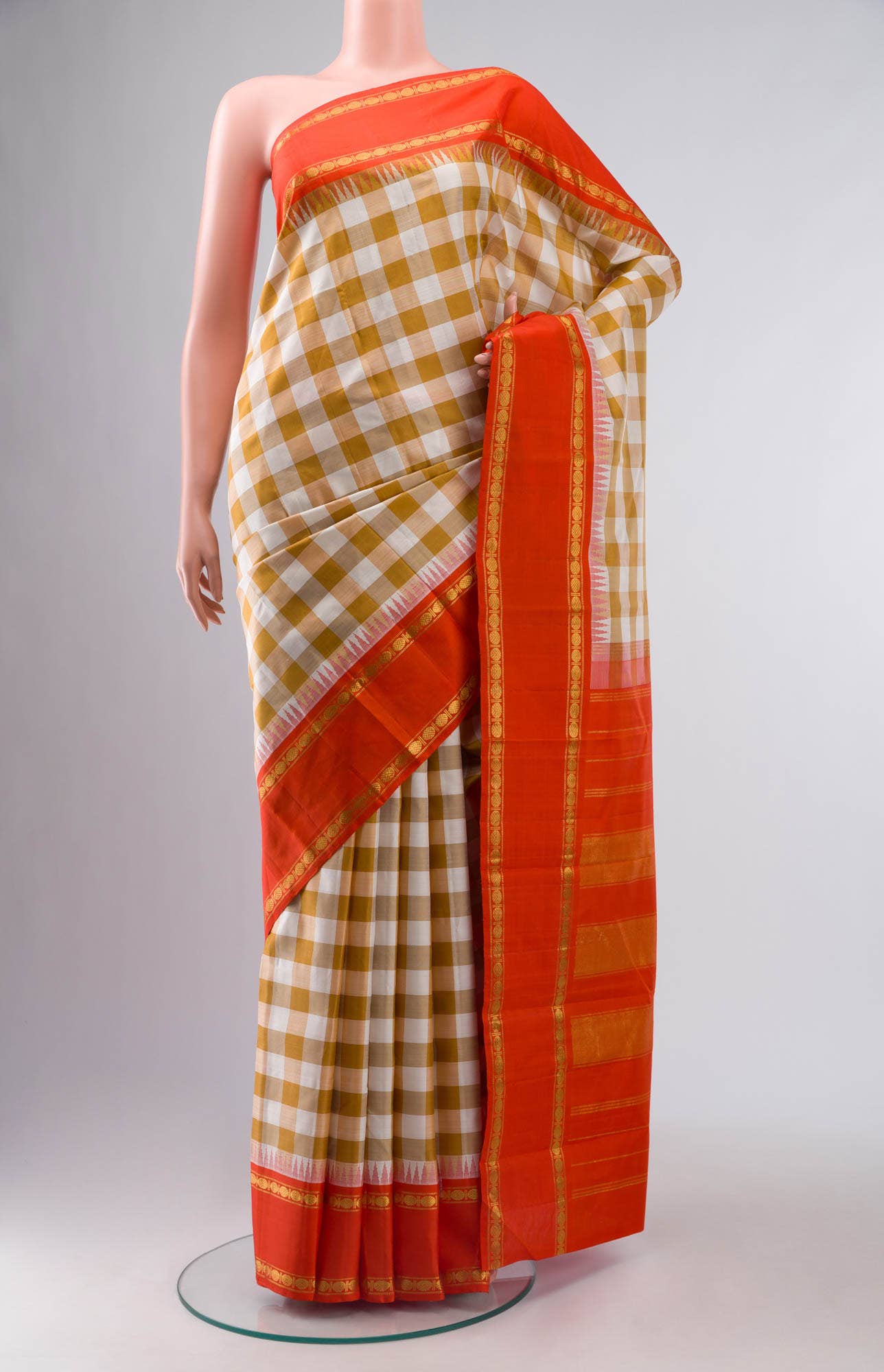 Pure Silk Pure Zari Multi Kanchipuram Saree
