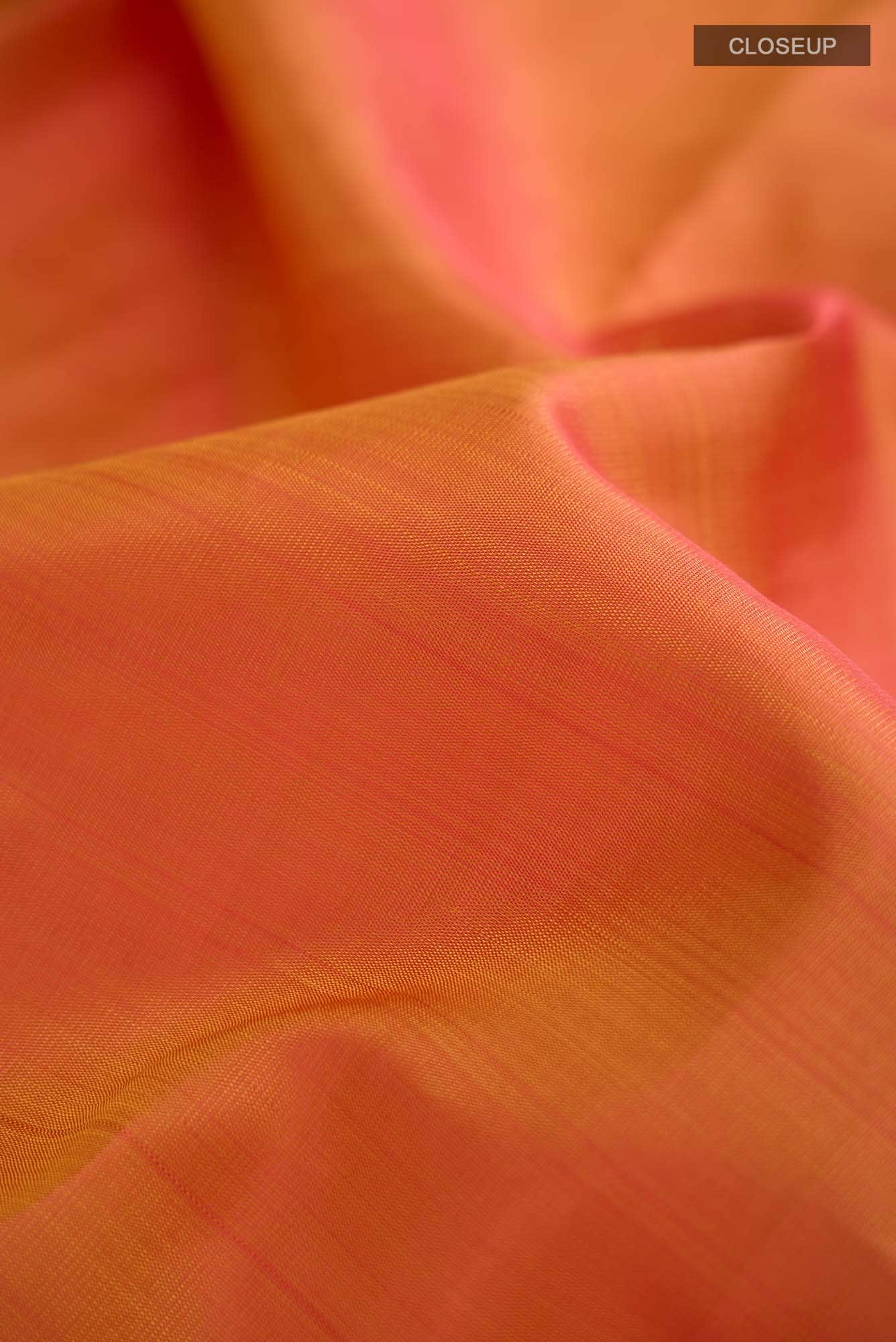 Orange Kanchipuram Silk Saree