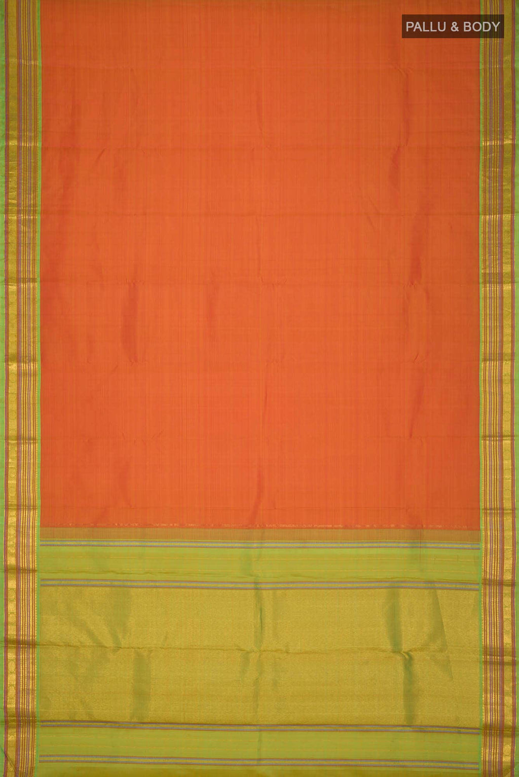 Orange Kanchipuram Silk Saree