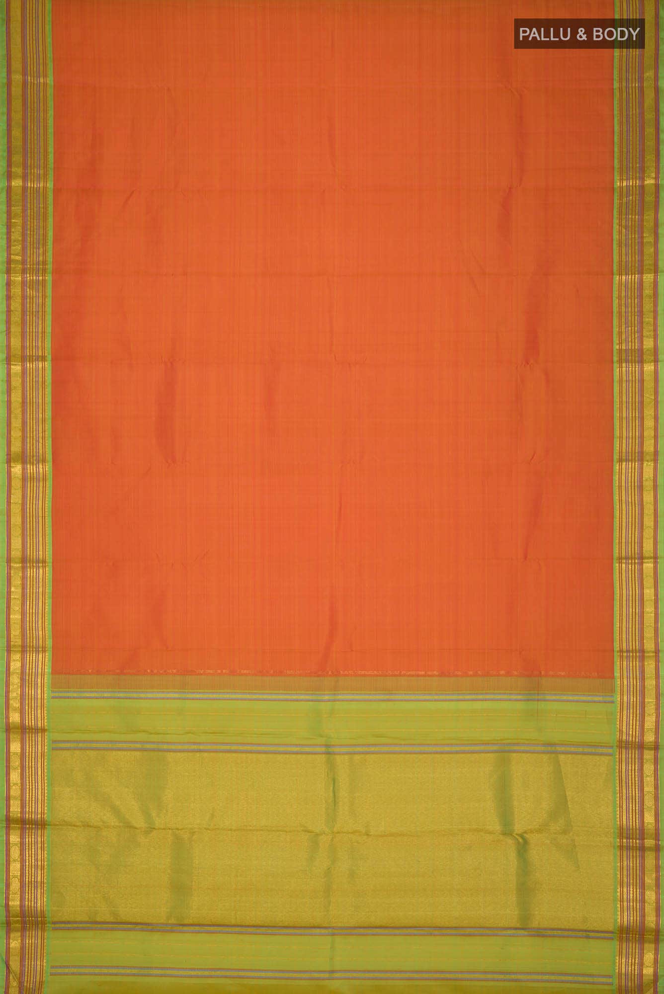 Orange Kanchipuram Silk Saree