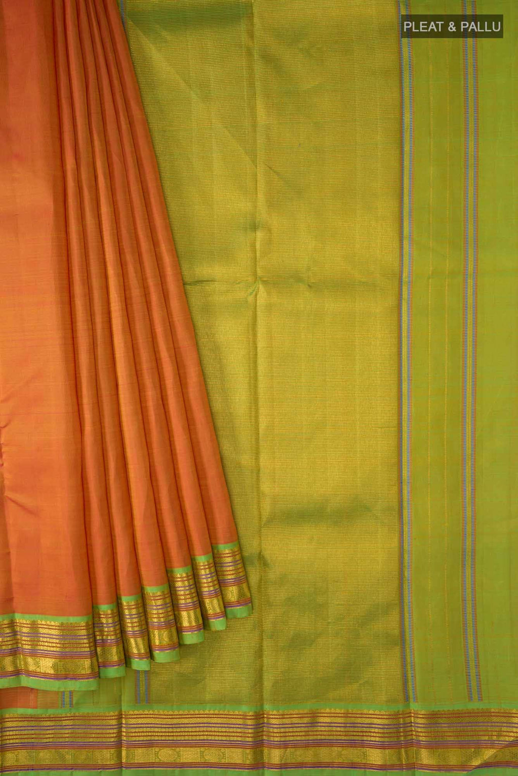 Orange Kanchipuram Silk Saree