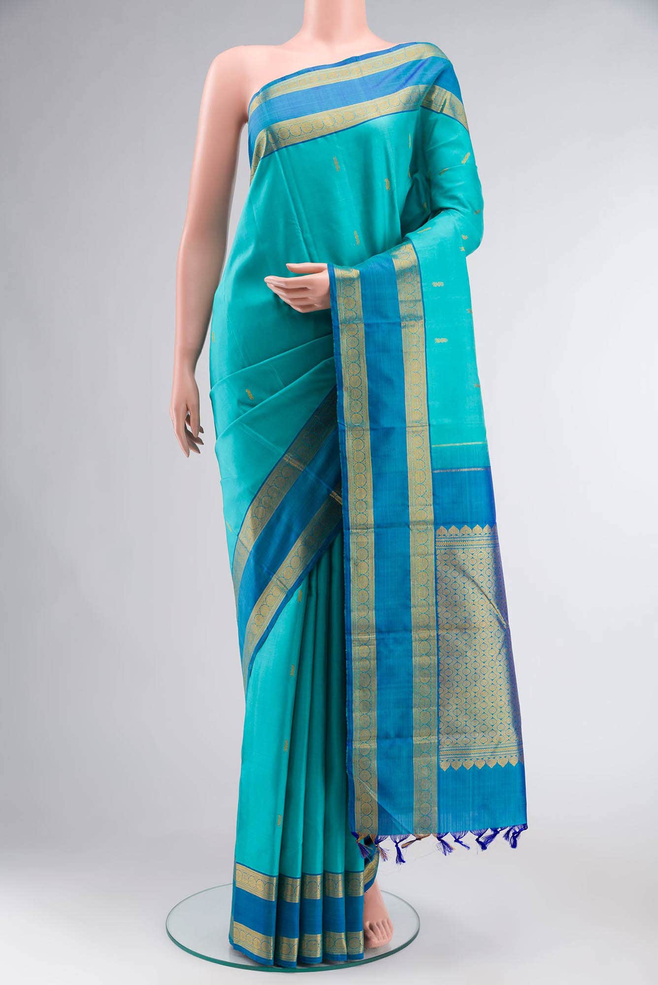 Blue Kanchipuram Silk Saree