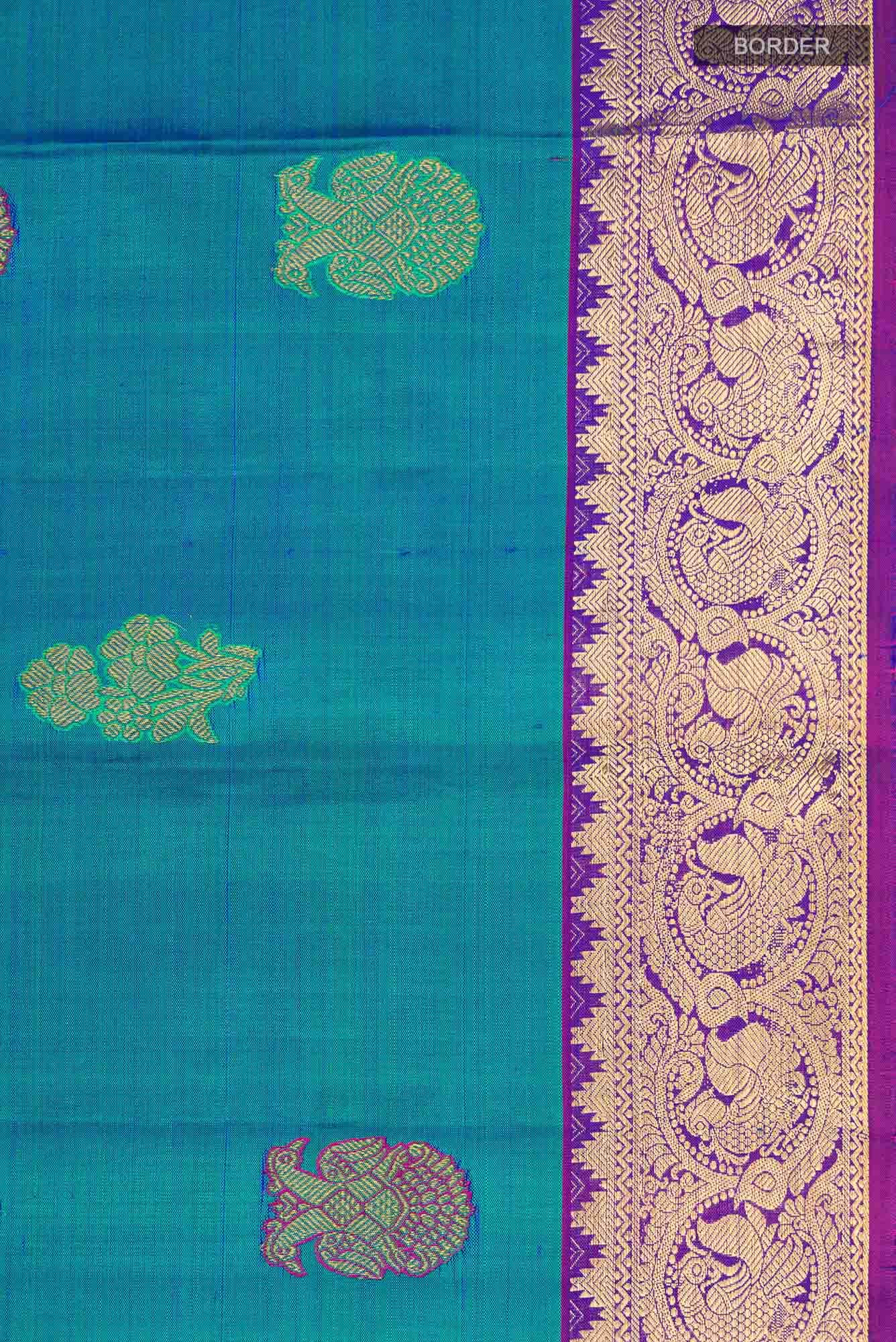 Blue Kanchipuram Silk Saree