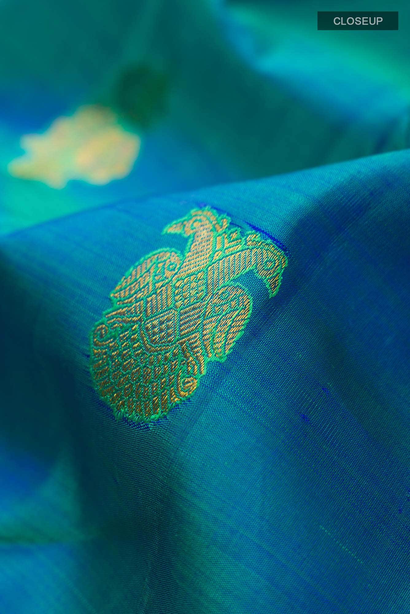 Blue Kanchipuram Silk Saree