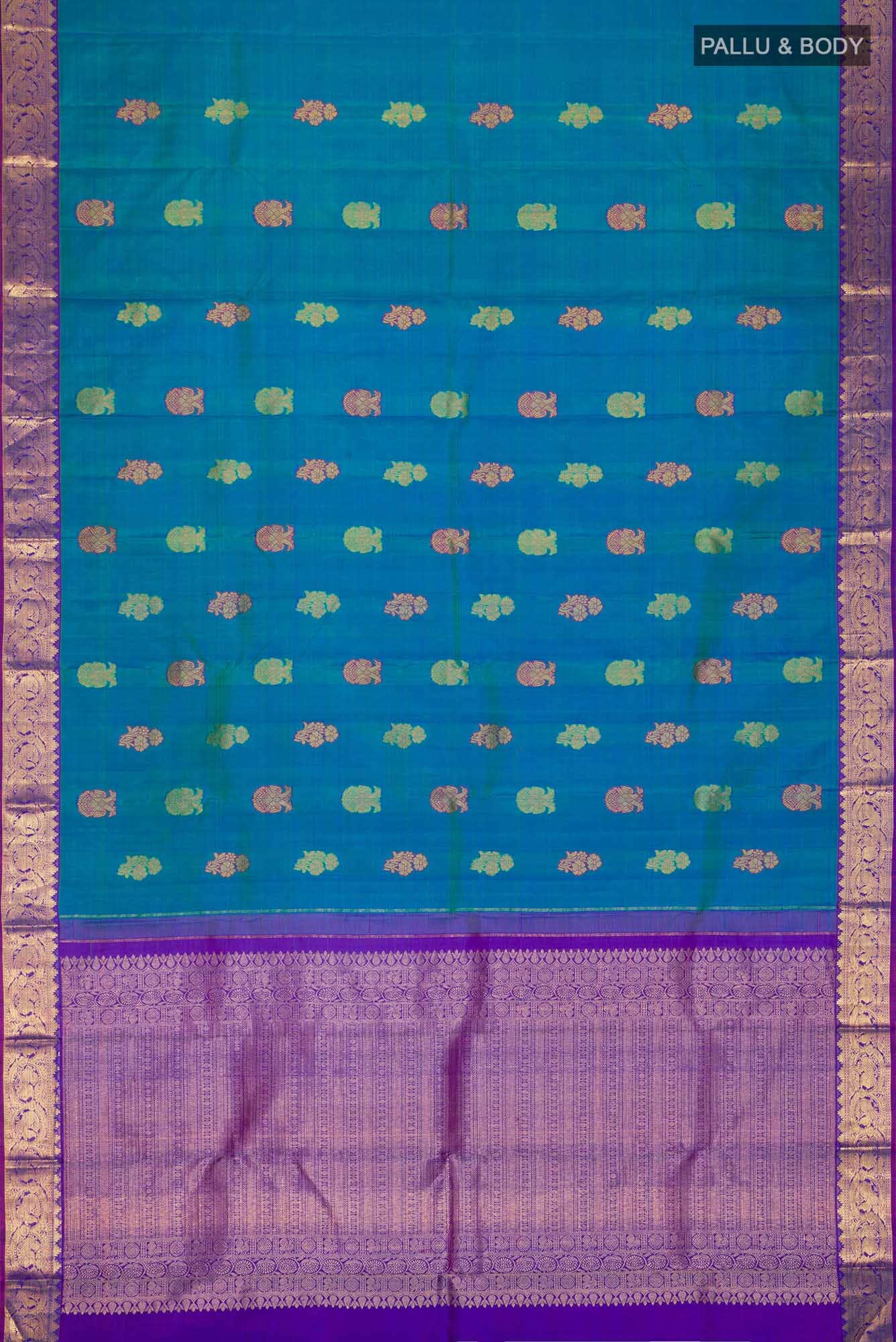 Blue Kanchipuram Silk Saree