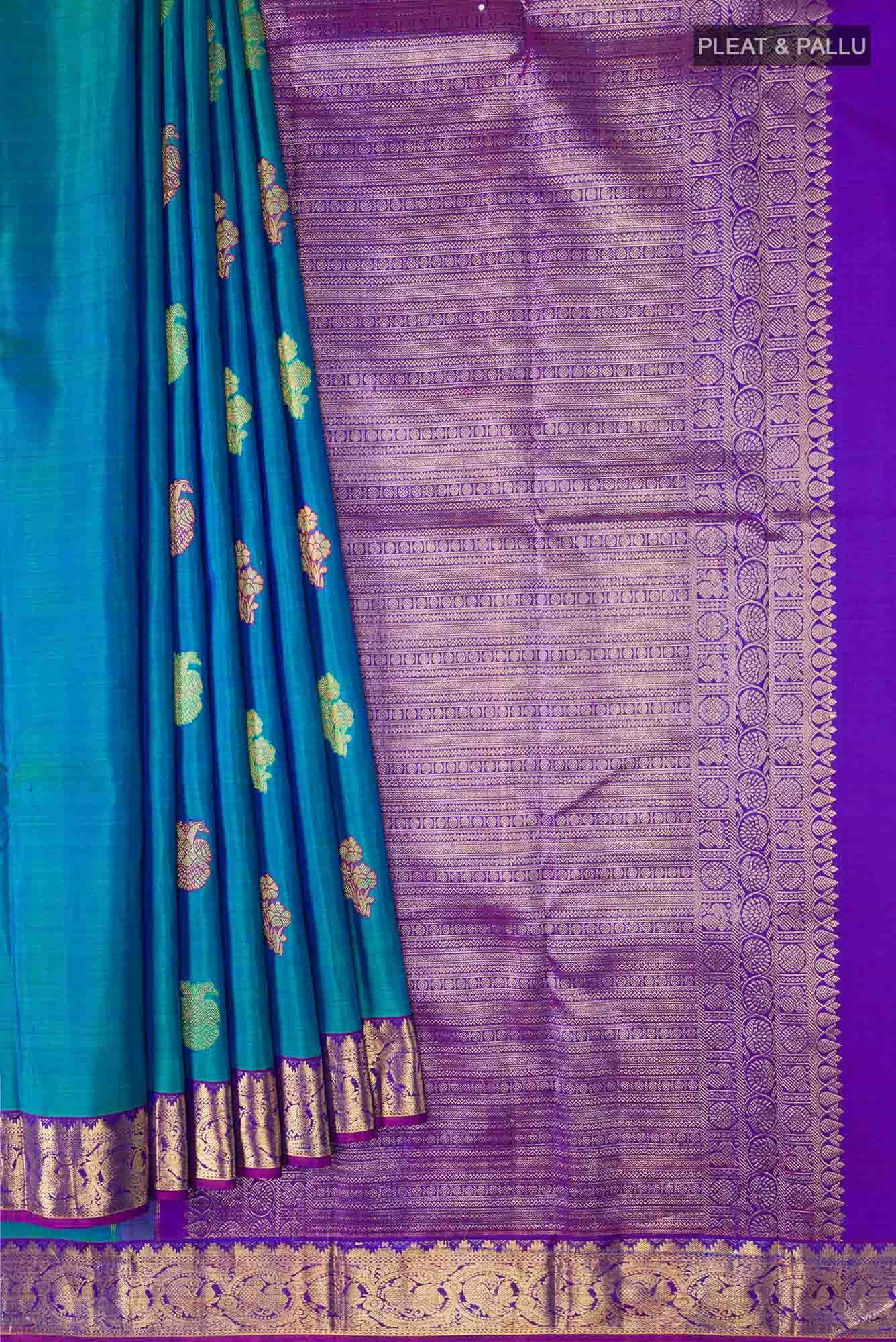 Blue Kanchipuram Silk Saree