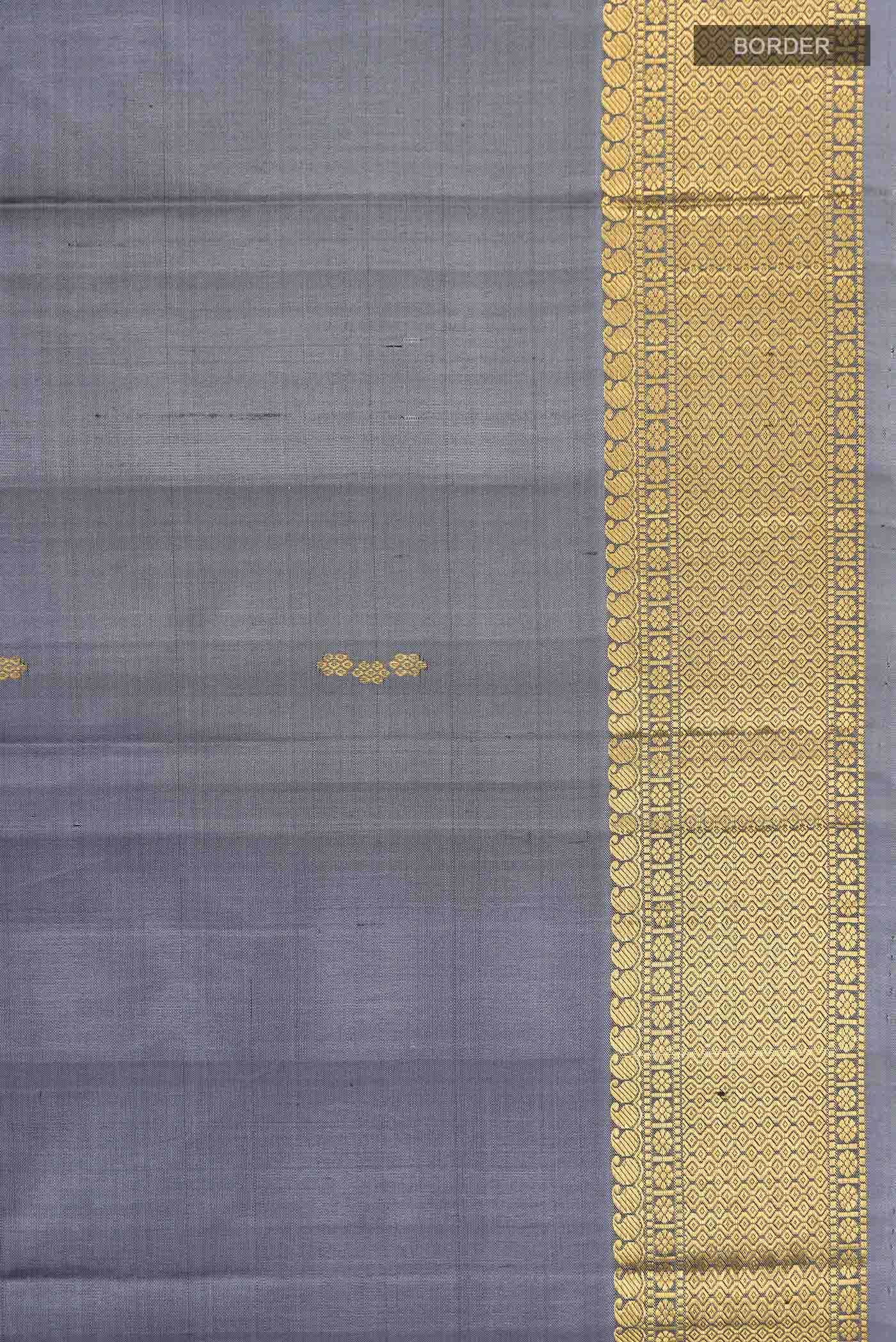 Grey Kanchipuram Silk Saree