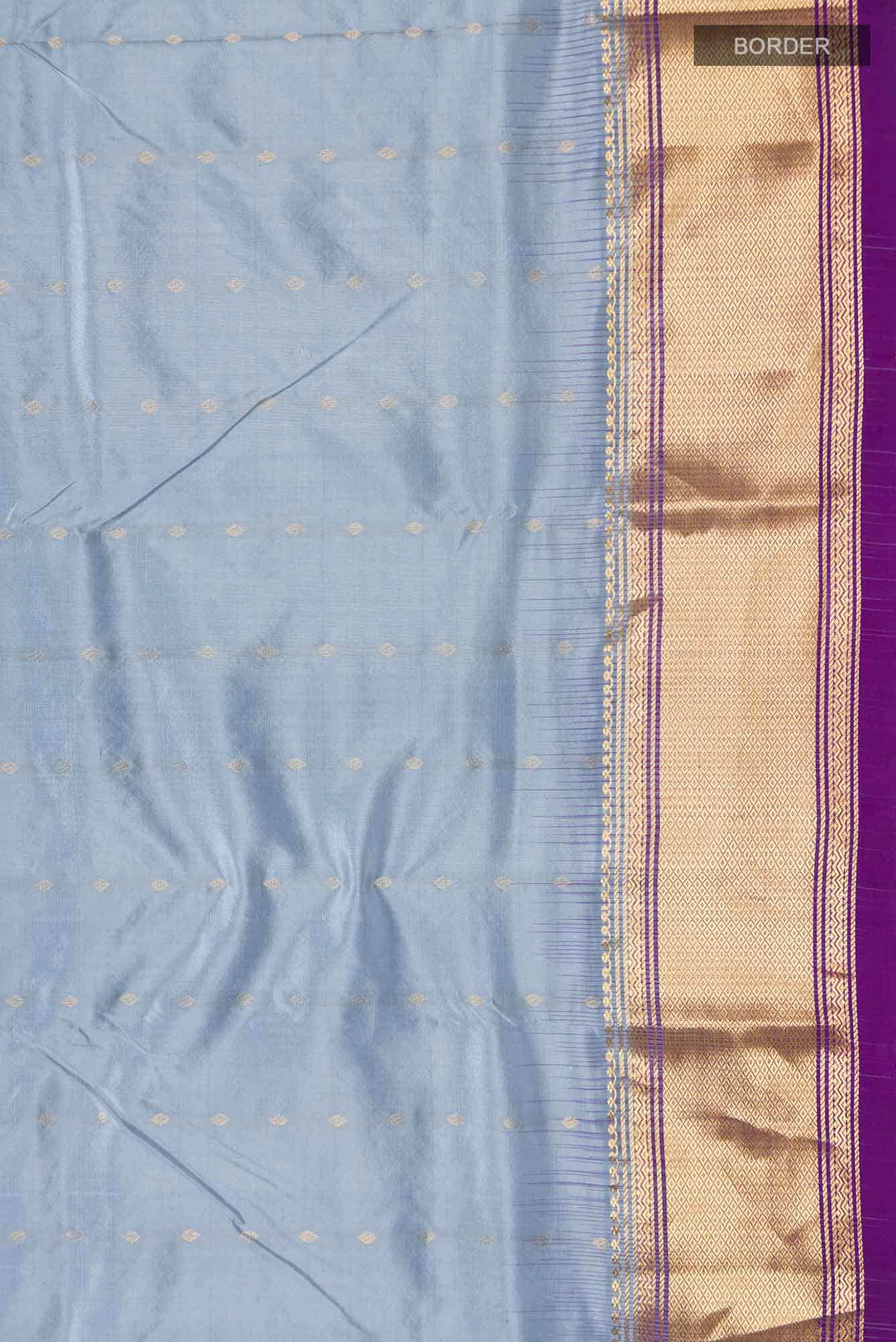 Grey Bangalore Silk Saree