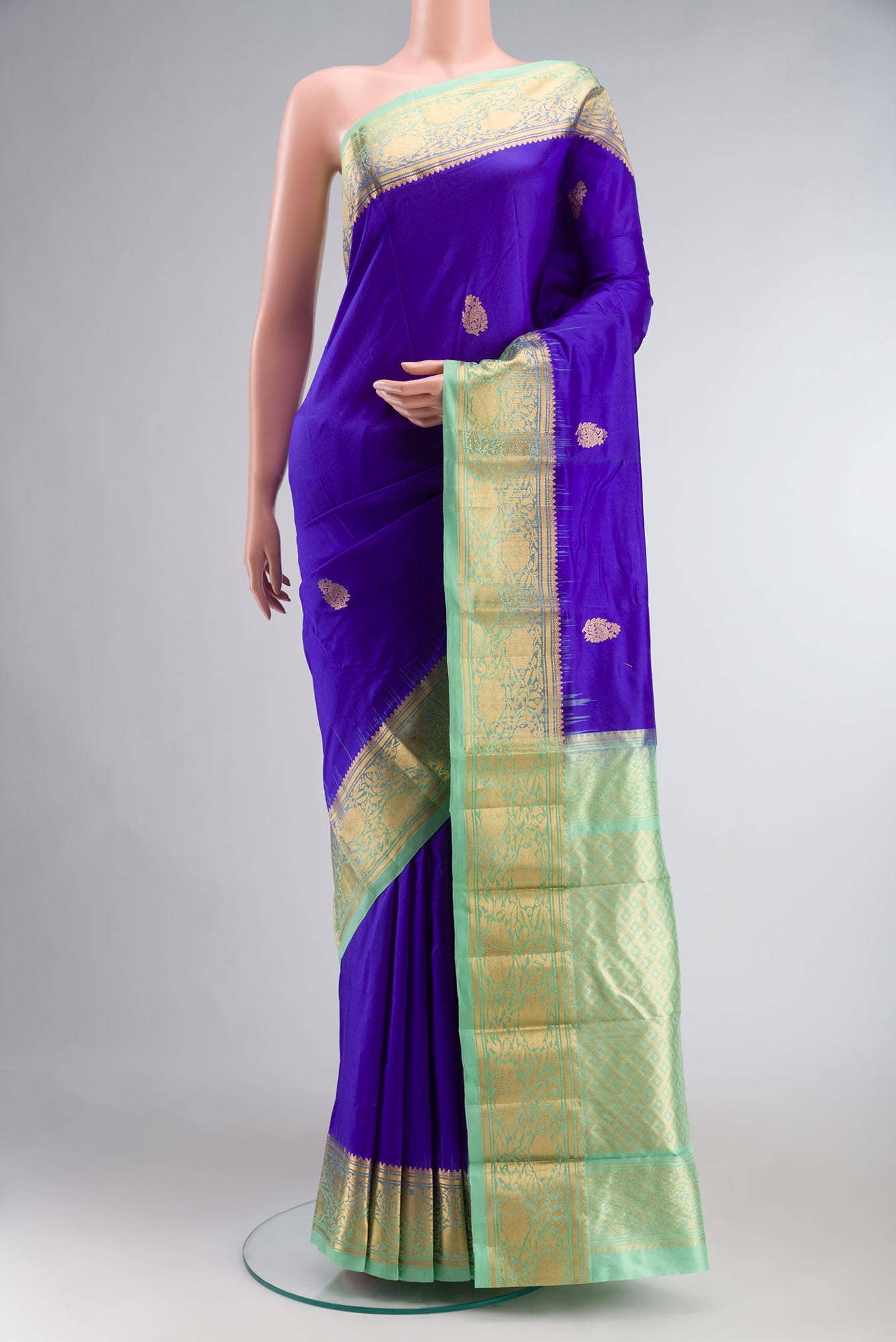 Blue Bangalore Silk Saree