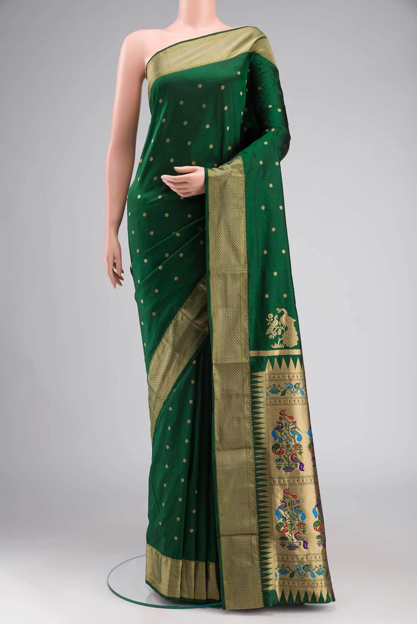 Green Bangalore Silk Saree
