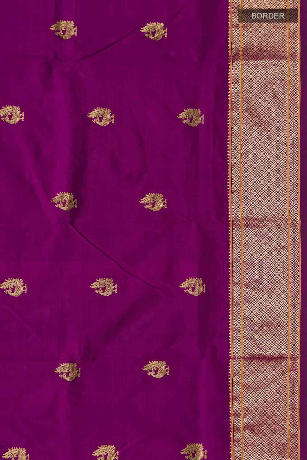 Purple Bangalore Silk Saree