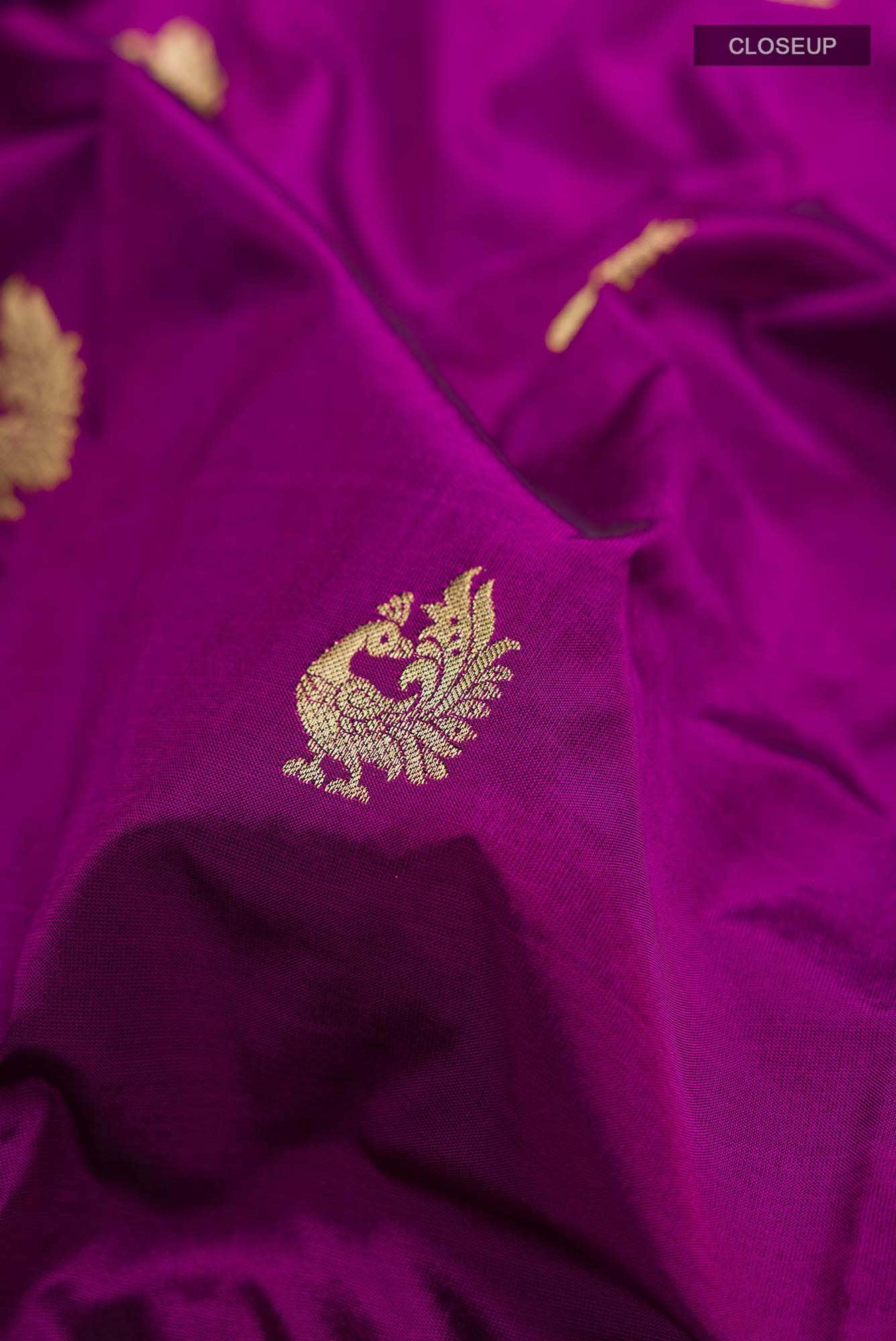 Purple Bangalore Silk Saree