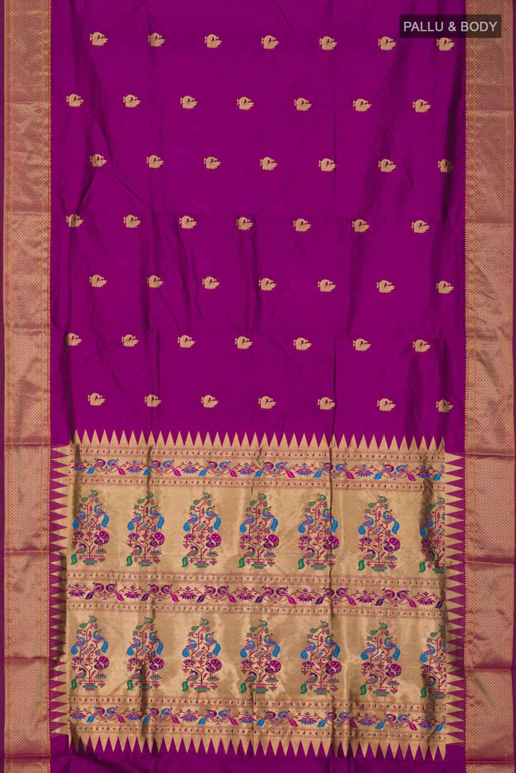 Purple Bangalore Silk Saree