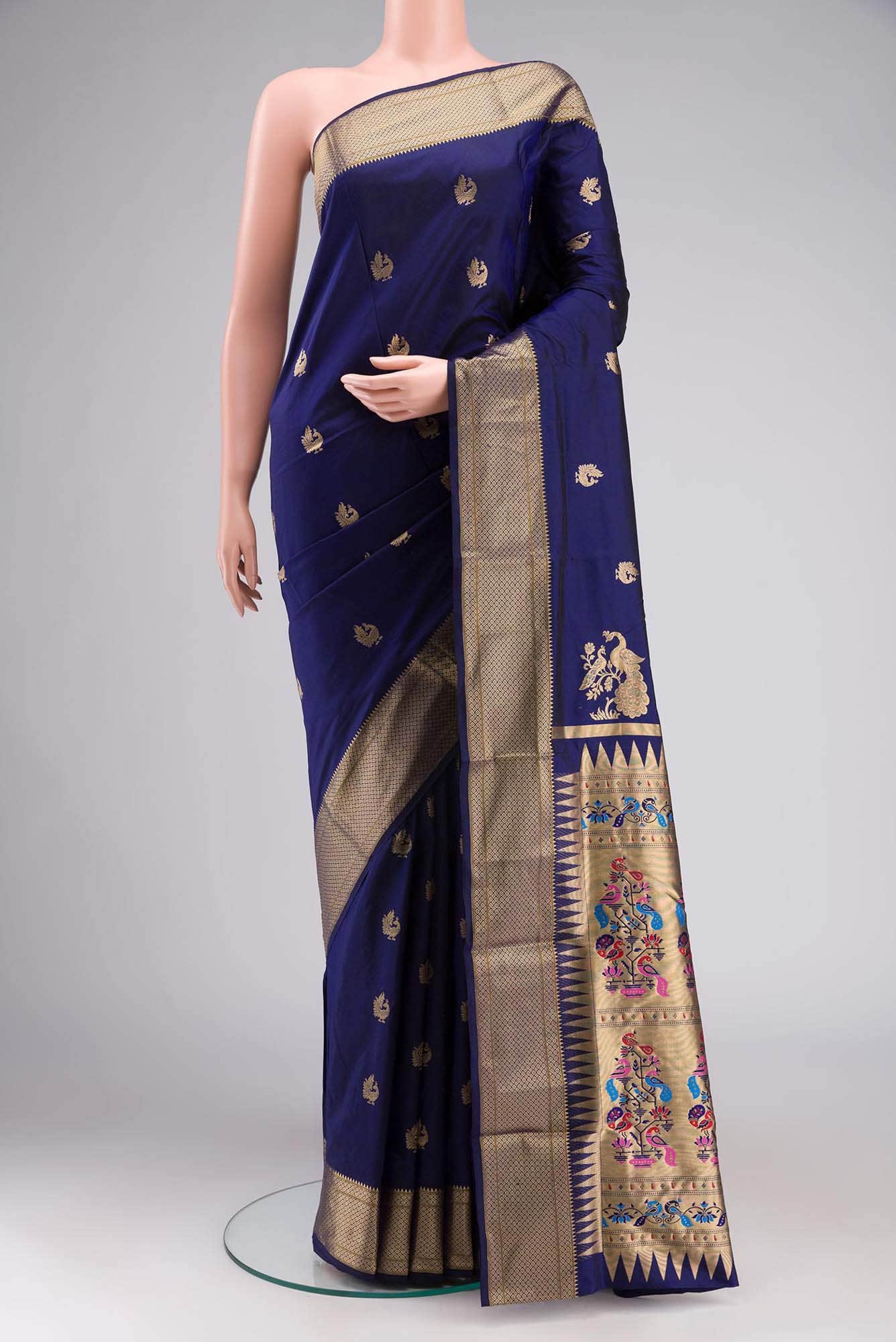 Blue Bangalore Silk Saree