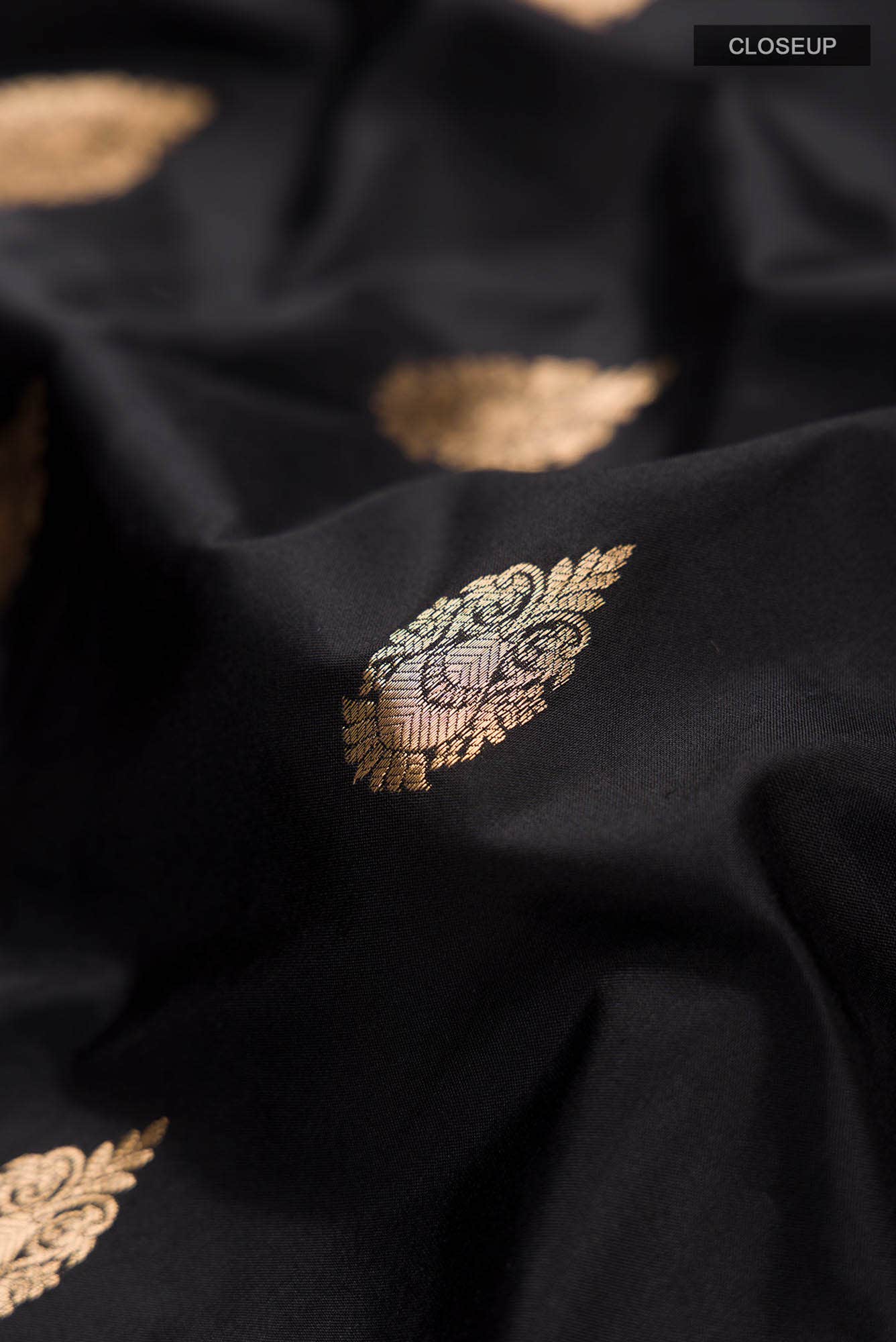 Black Bangalore Silk Saree