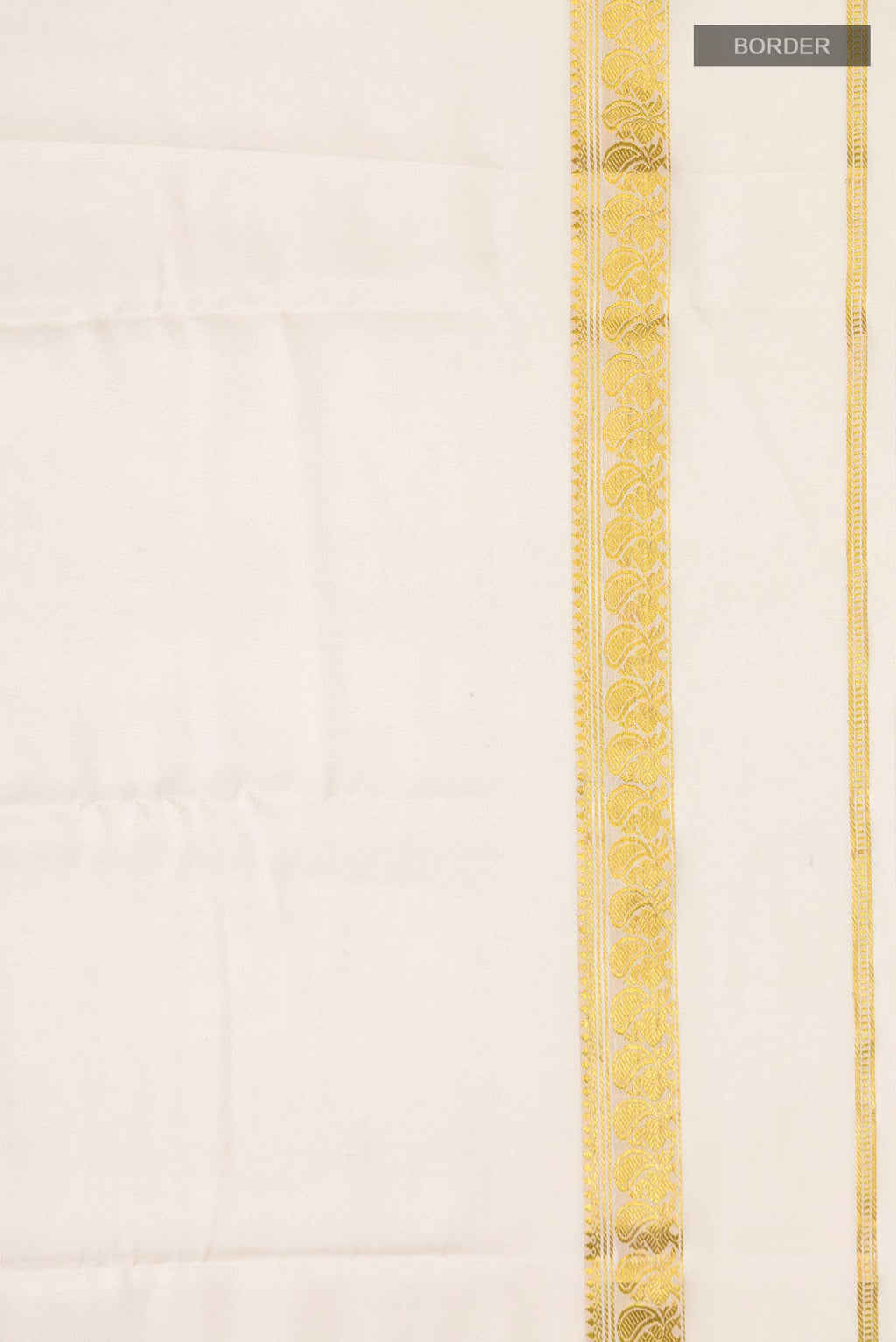 Off White Mysore Crepe Saree