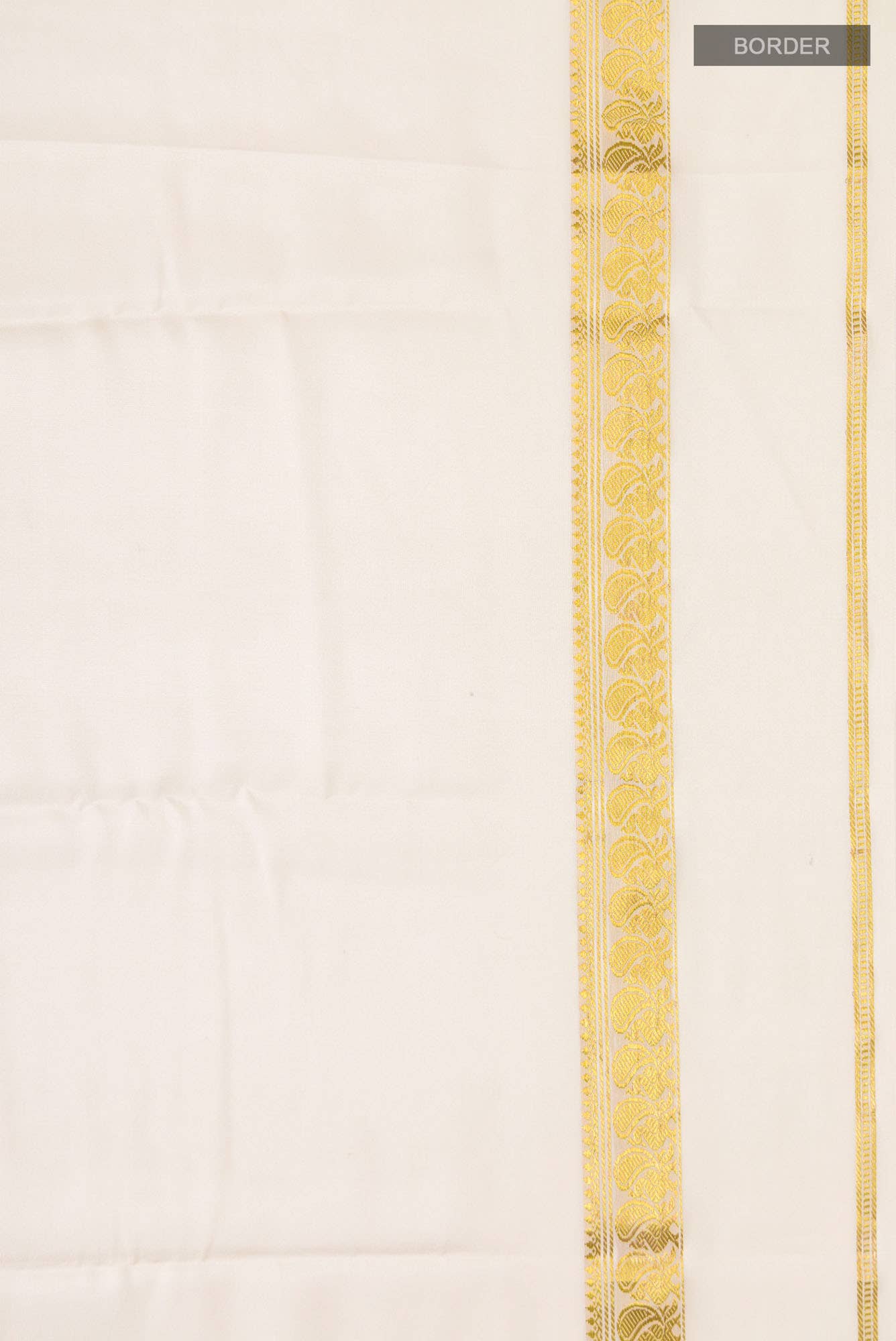 Off White Mysore Crepe Saree