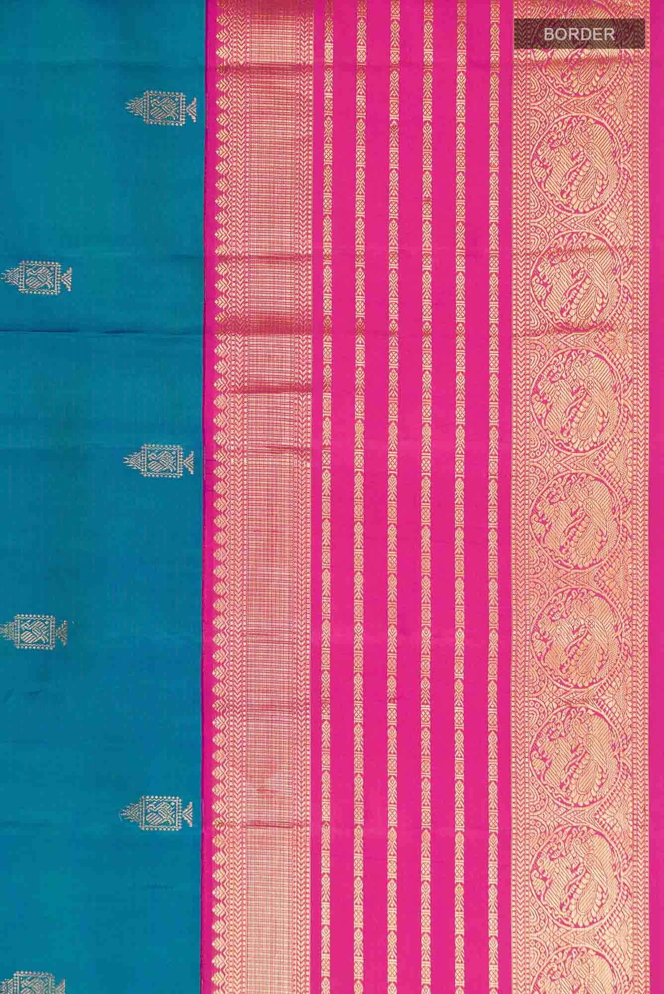 Blue Kanchipuram Silk Saree
