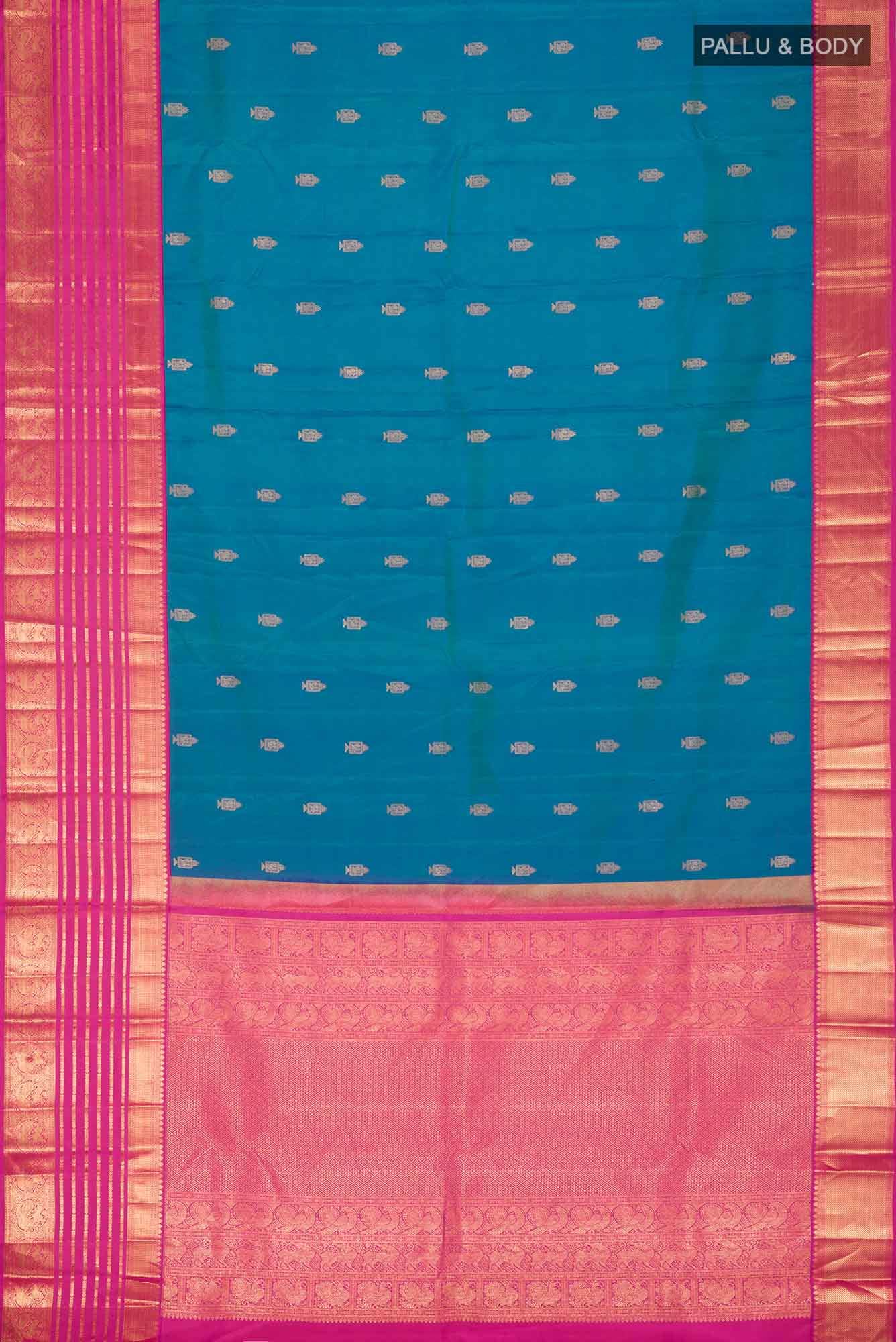 Blue Kanchipuram Silk Saree