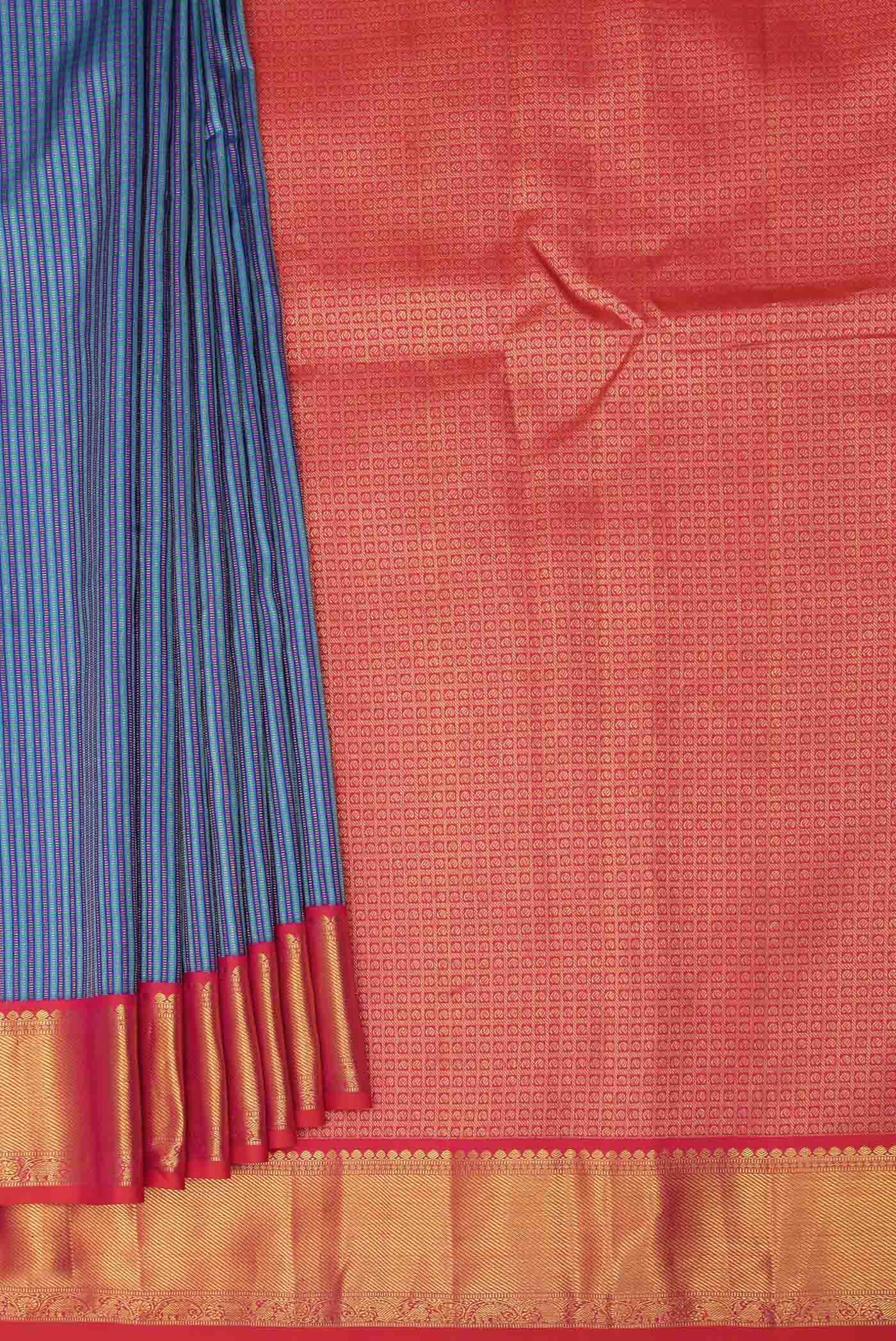 Blue Kanchipuram Silk Saree