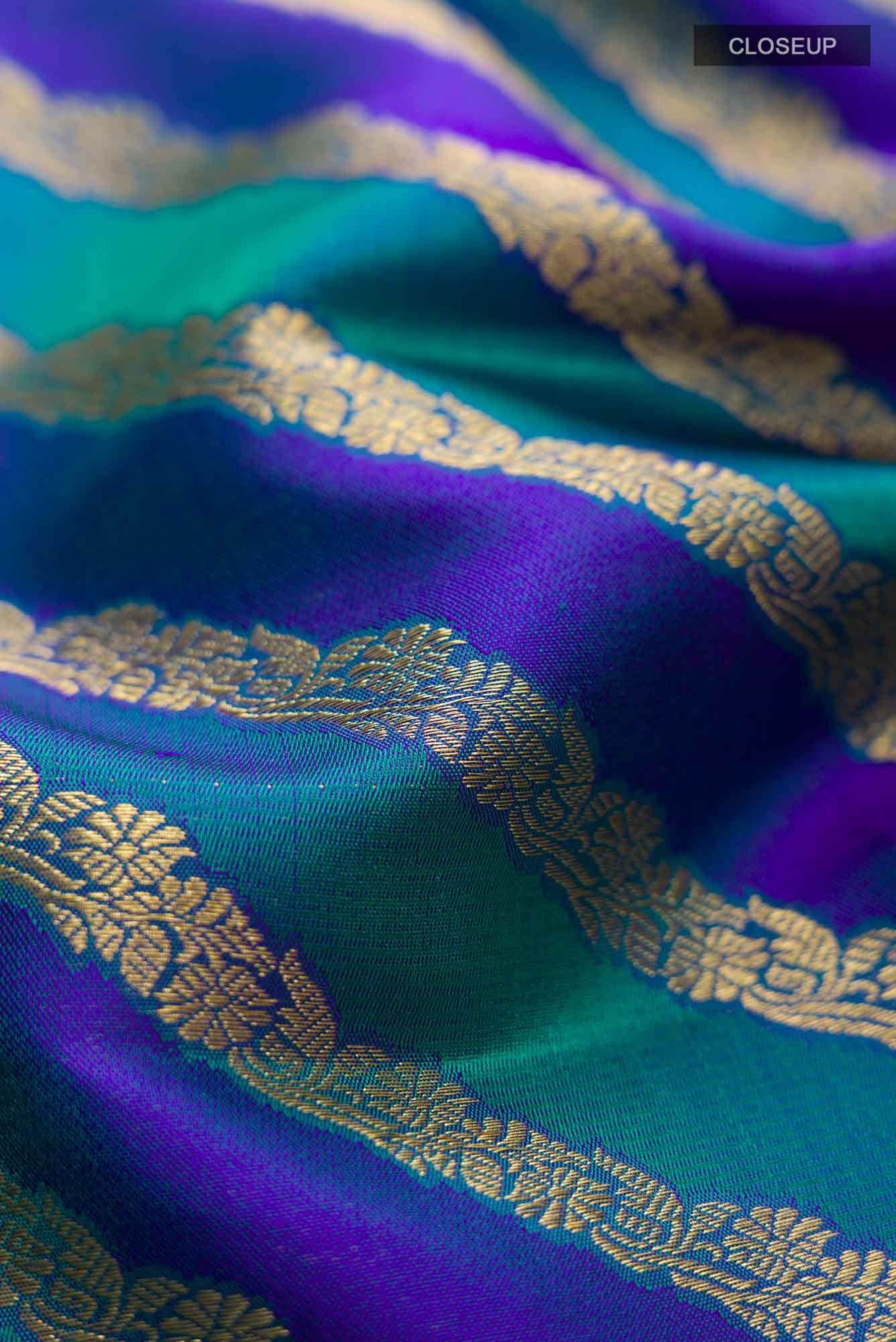 Blue Kanchipuram Silk Saree
