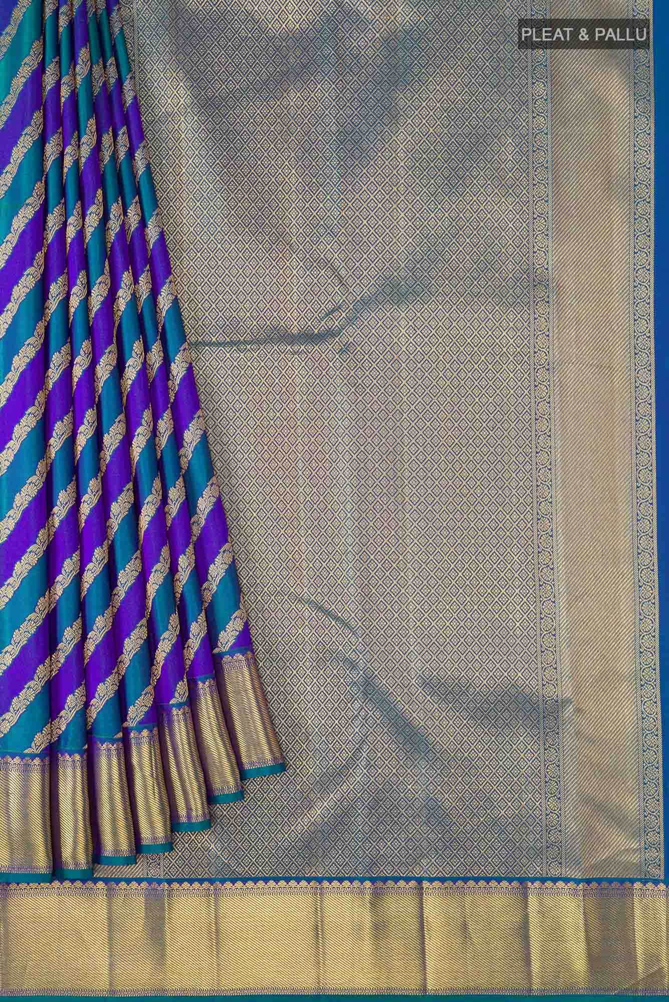 Blue Kanchipuram Silk Saree