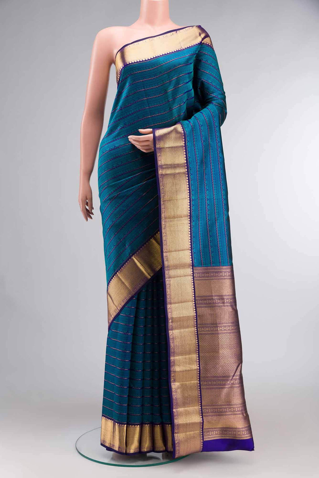 Blue Kanchipuram Silk Saree