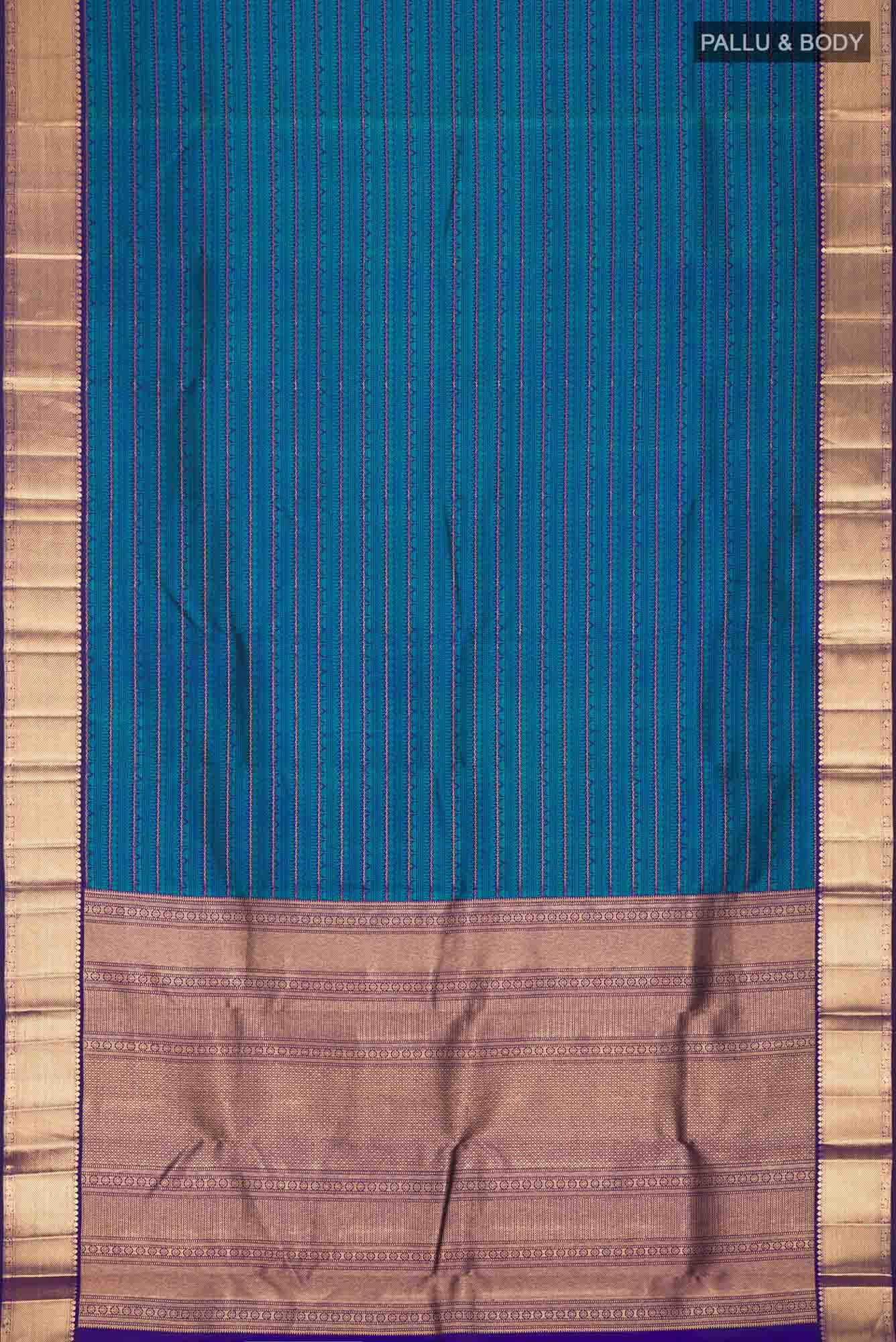 Blue Kanchipuram Silk Saree