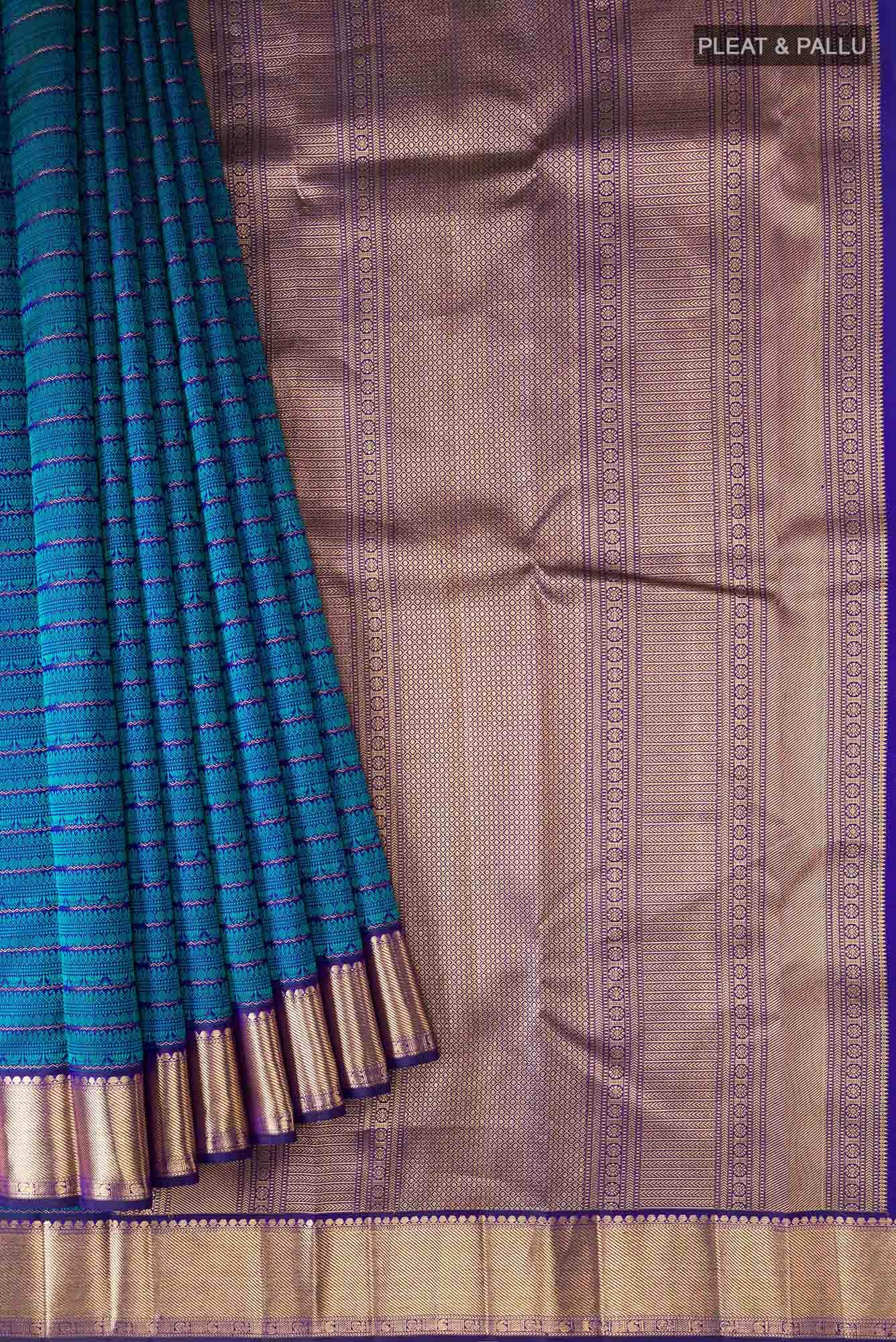 Blue Kanchipuram Silk Saree