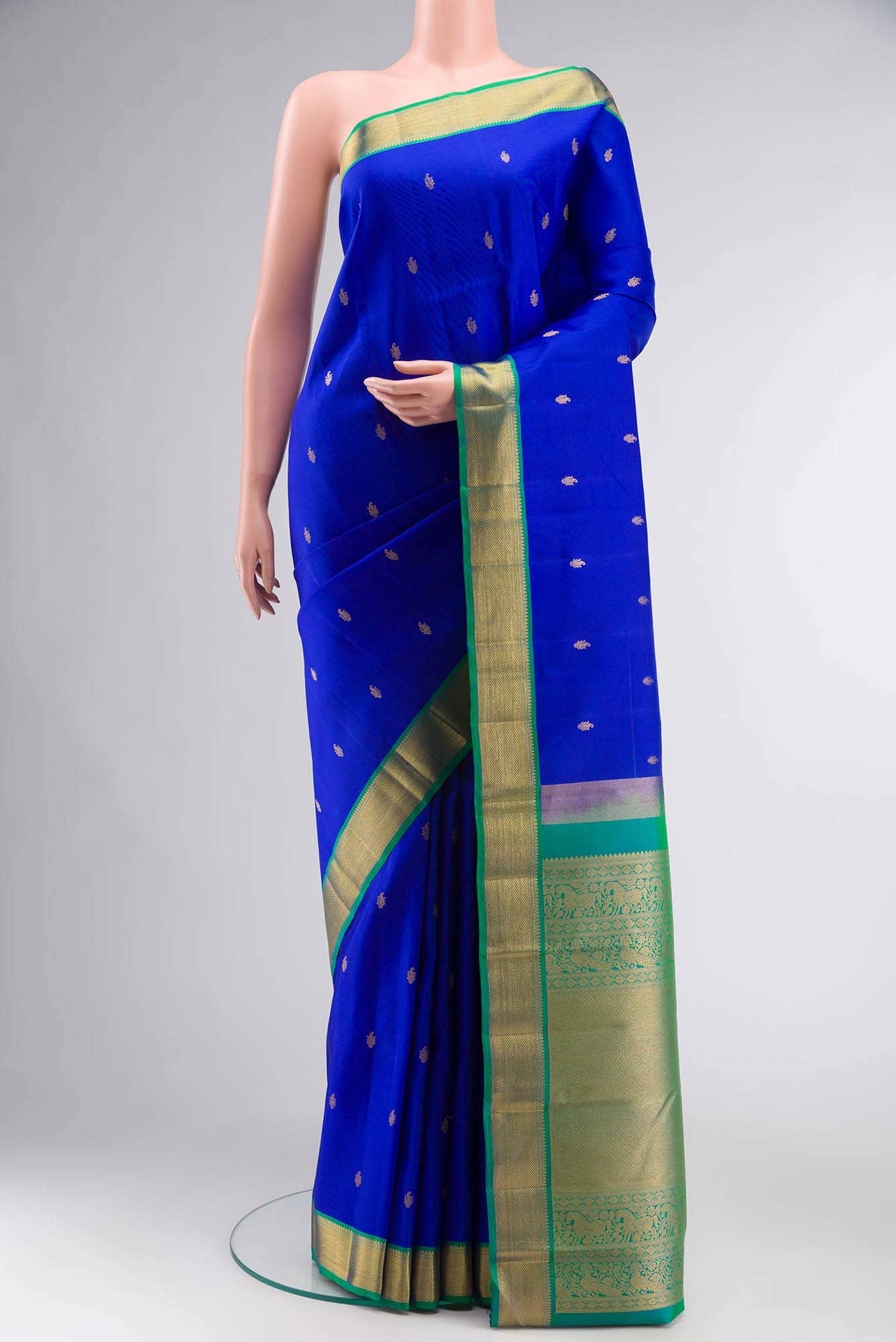 Blue Kanchipuram Silk Saree