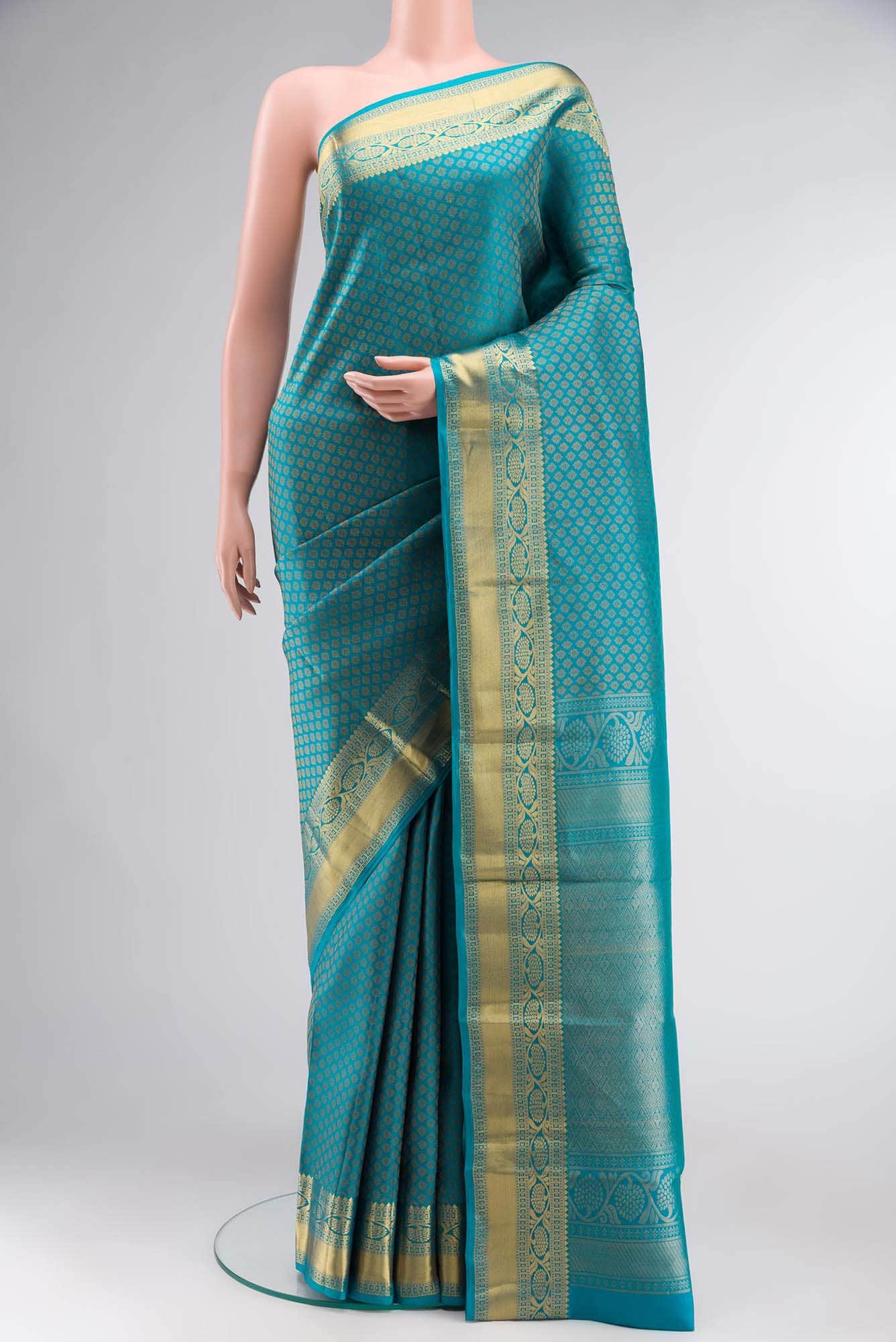 Blue Kanchipuram Silk Saree