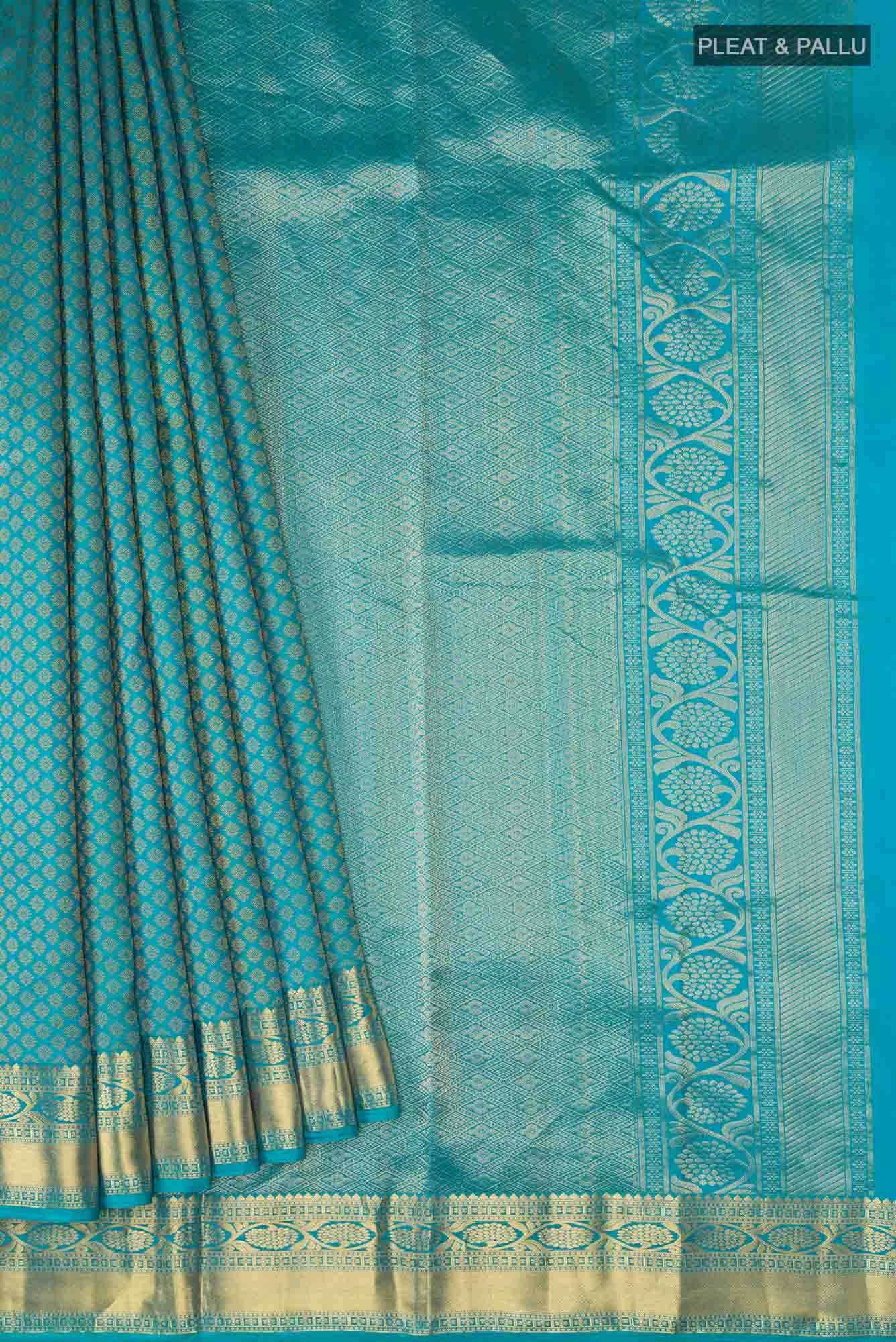 Blue Kanchipuram Silk Saree