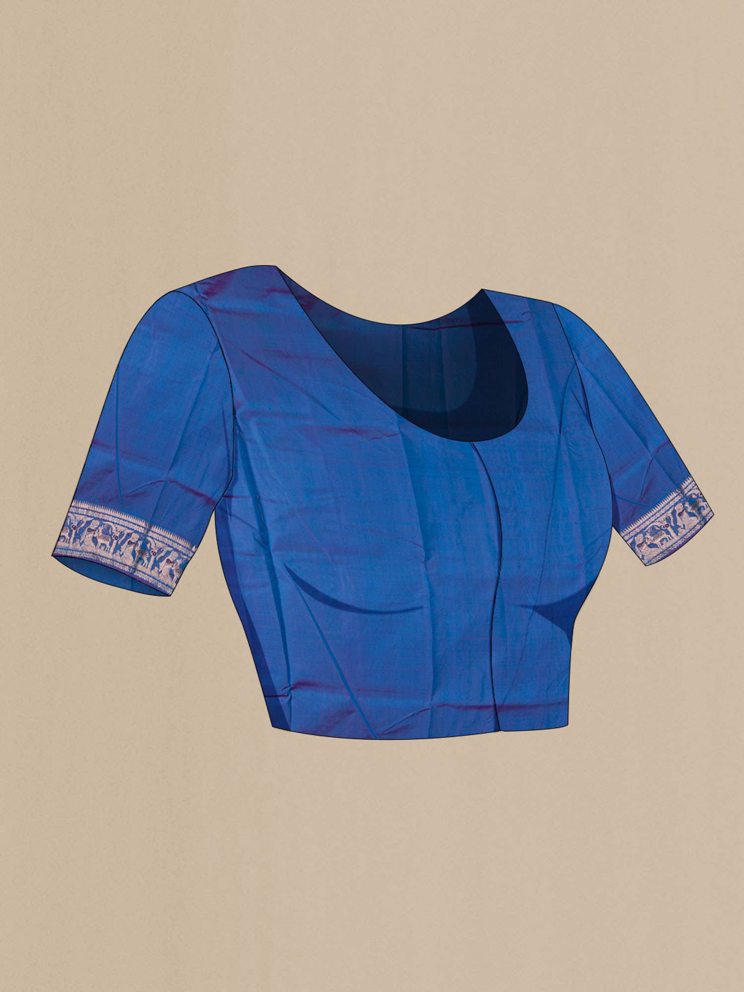 Blue Baluchari Silk Saree