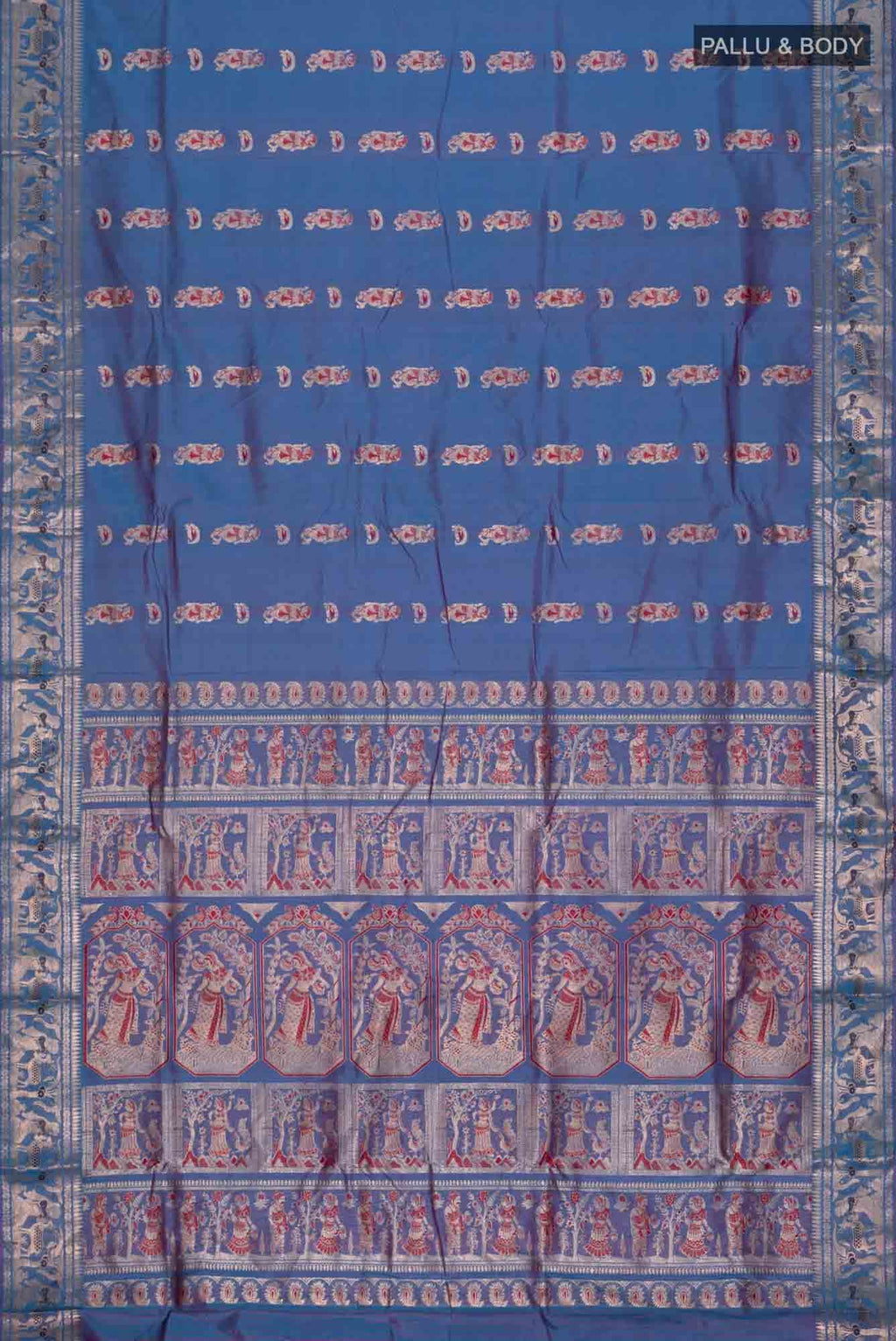 Blue Baluchari Silk Saree
