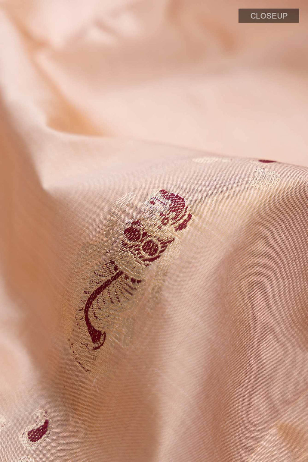 Beige Baluchari Silk Saree