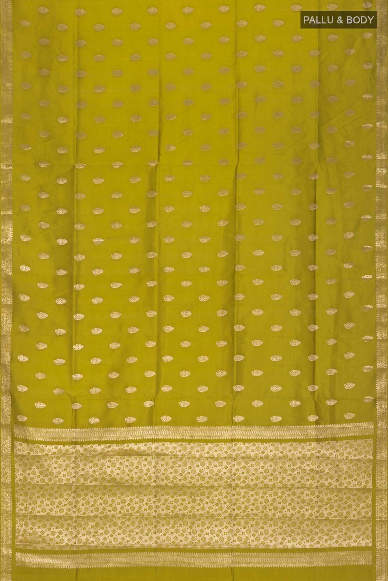 Green Banarasi Raw Silk Saree