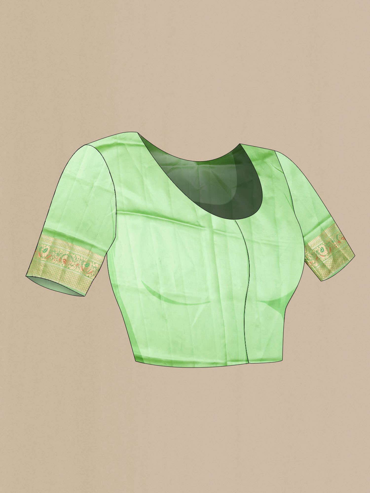 Green Banarasi Raw Silk Saree