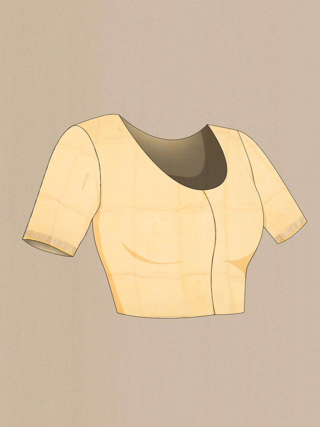 Beige Kota Silk Saree